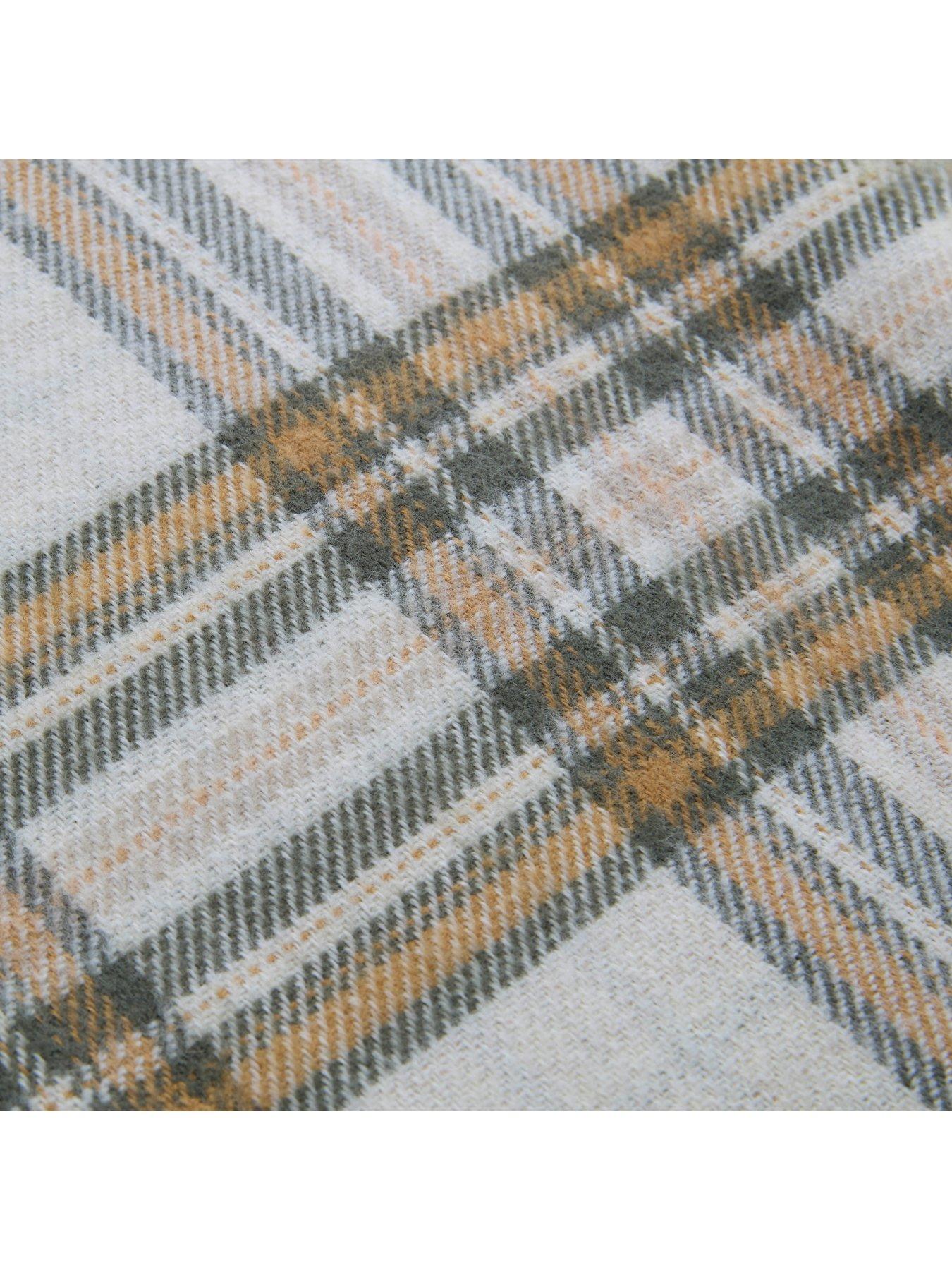 Image 4 of 5 of Laura Ashley Padbury Check Throw 150cm X 200cm  Olive