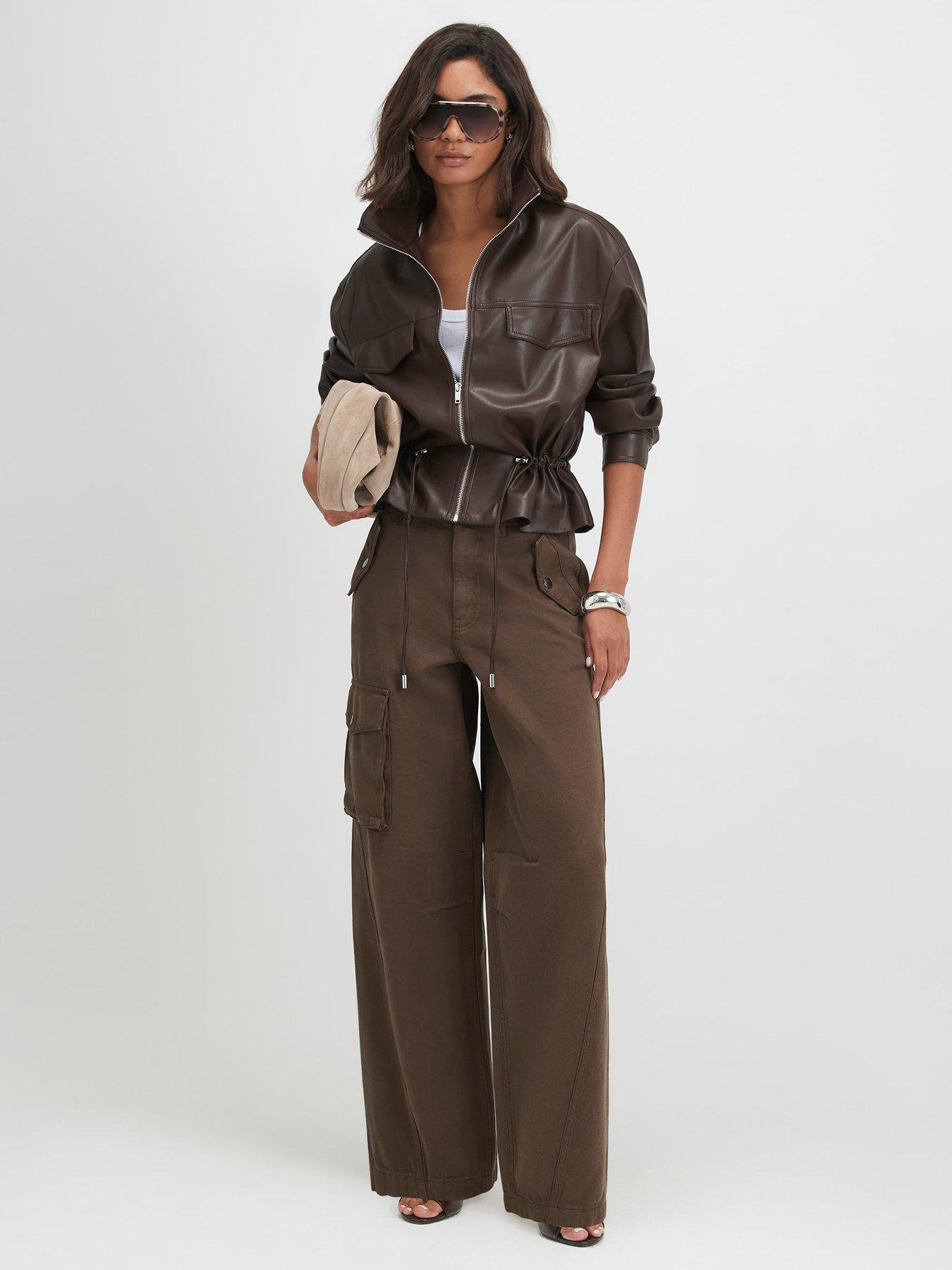 Image 3 of 6 of River Island Drawstring Funnel Jacket