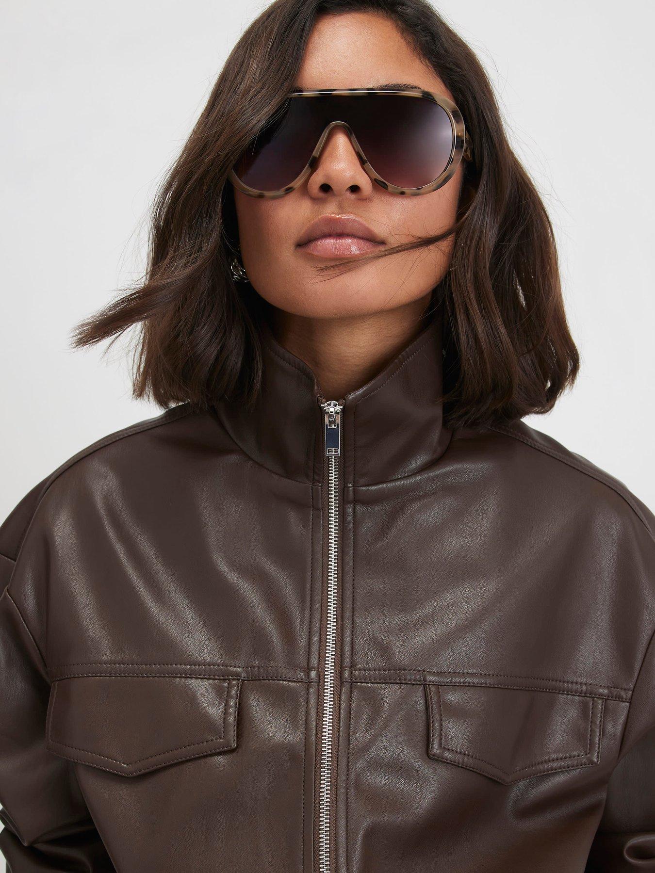 Image 4 of 6 of River Island Drawstring Funnel Jacket