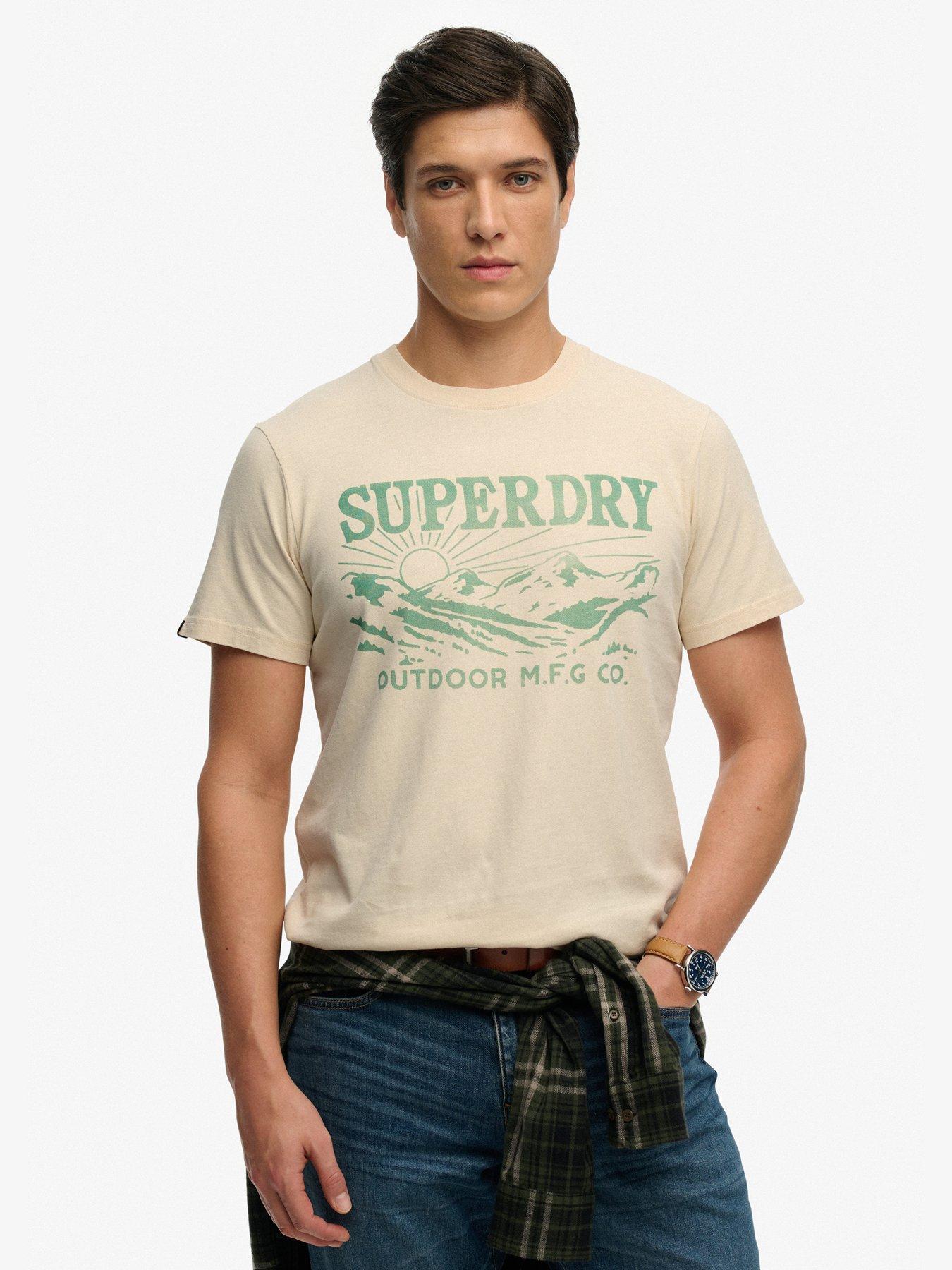 Superdry Retro Outdoor Relaxed T-Shirt - Beige