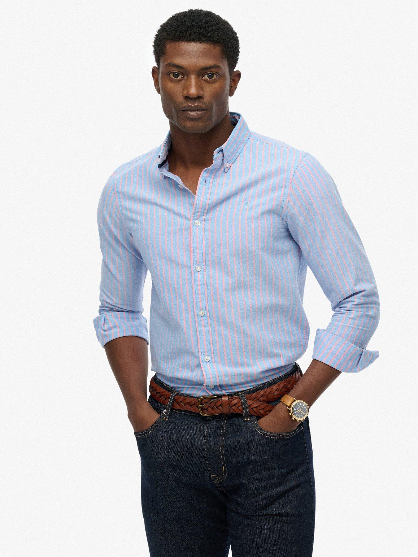 Superdry Classic Oxford Long Sleeve Shirt - Blue