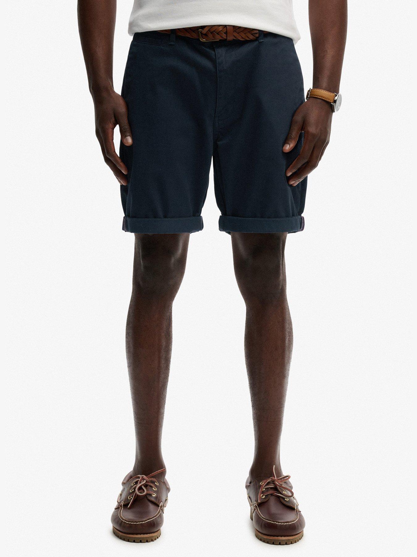 Image 1 of 7 of Superdry Premium Regular Chinos Shorts - Navy