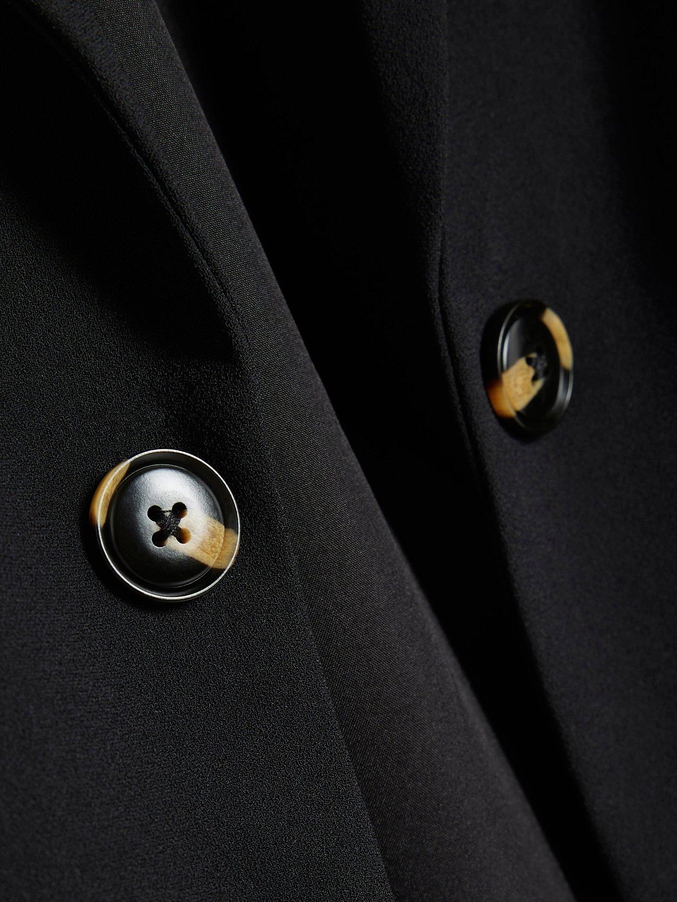 Image 5 of 6 of River Island Epp Crepe Edge To Edge Blazer