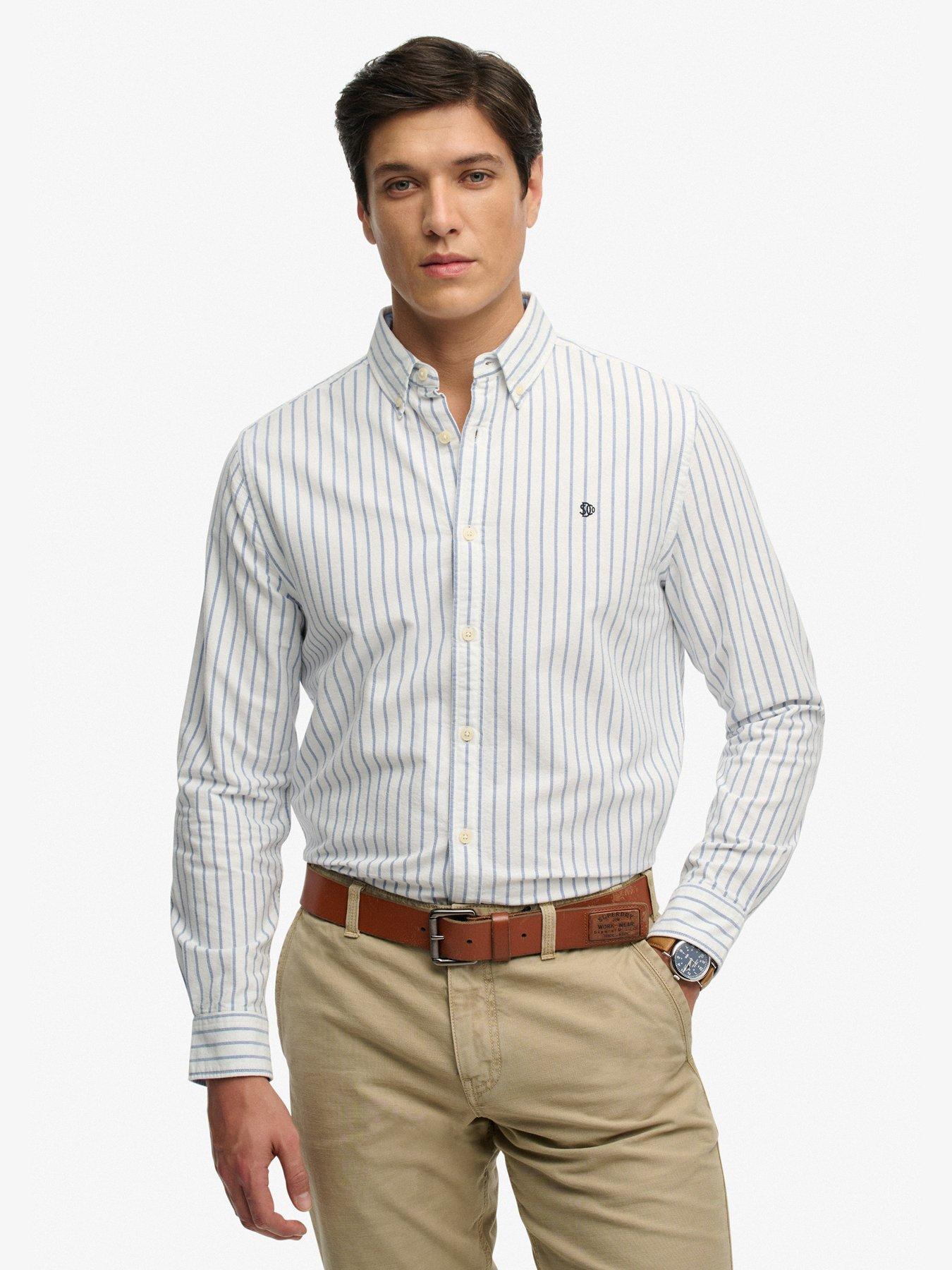 Superdry Preppy Oxford Long Sleeve Shirt - Blue
