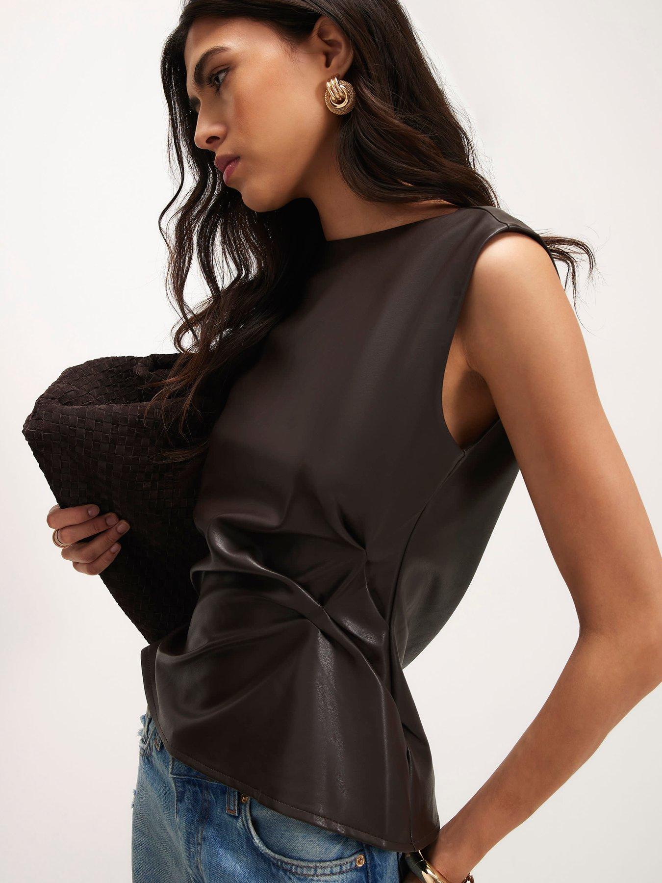 Image 4 of 6 of River Island Ruched Side Sleeveless Top