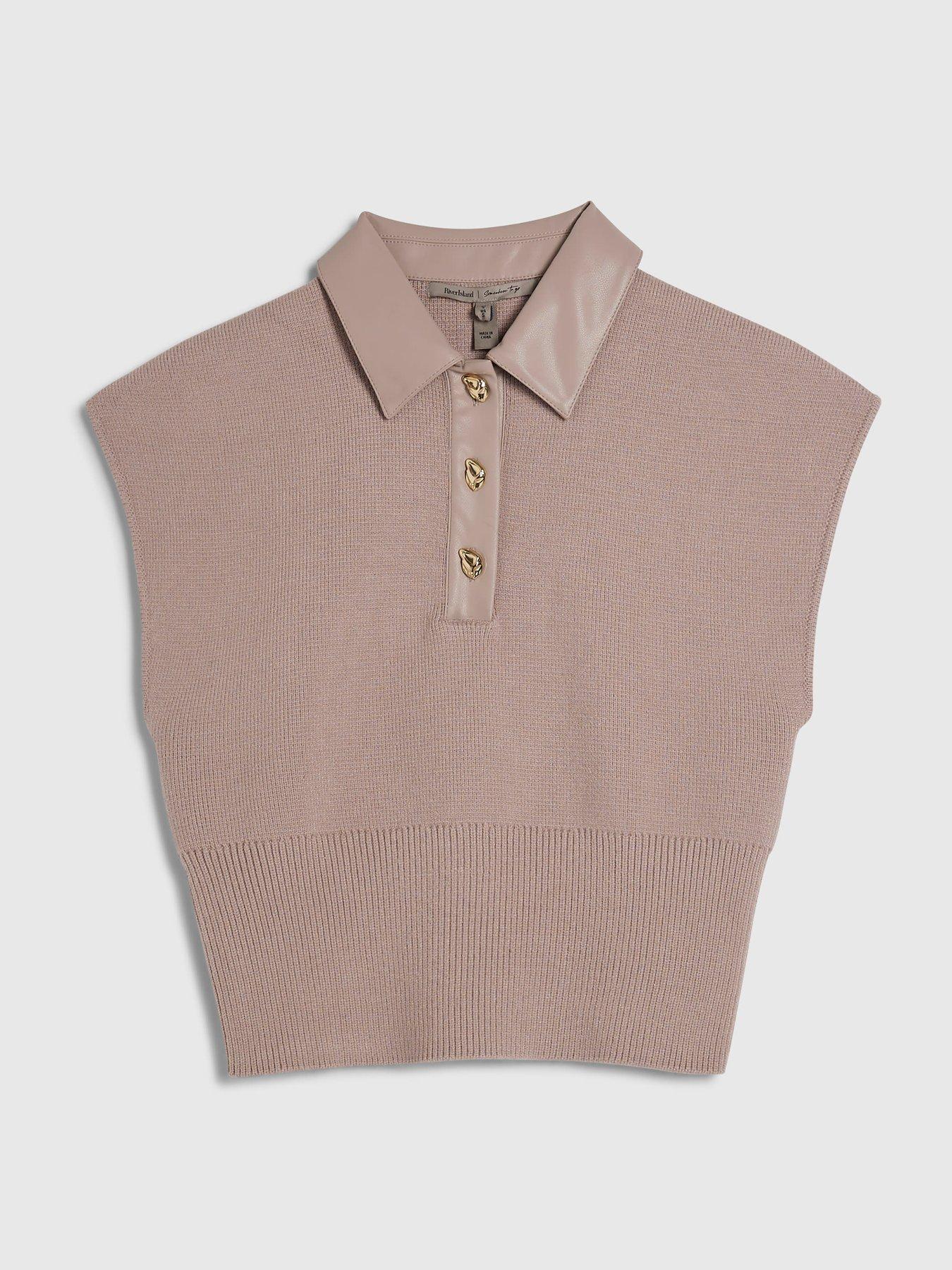 Image 5 of 6 of River Island Pu Hybrid Tank Polo