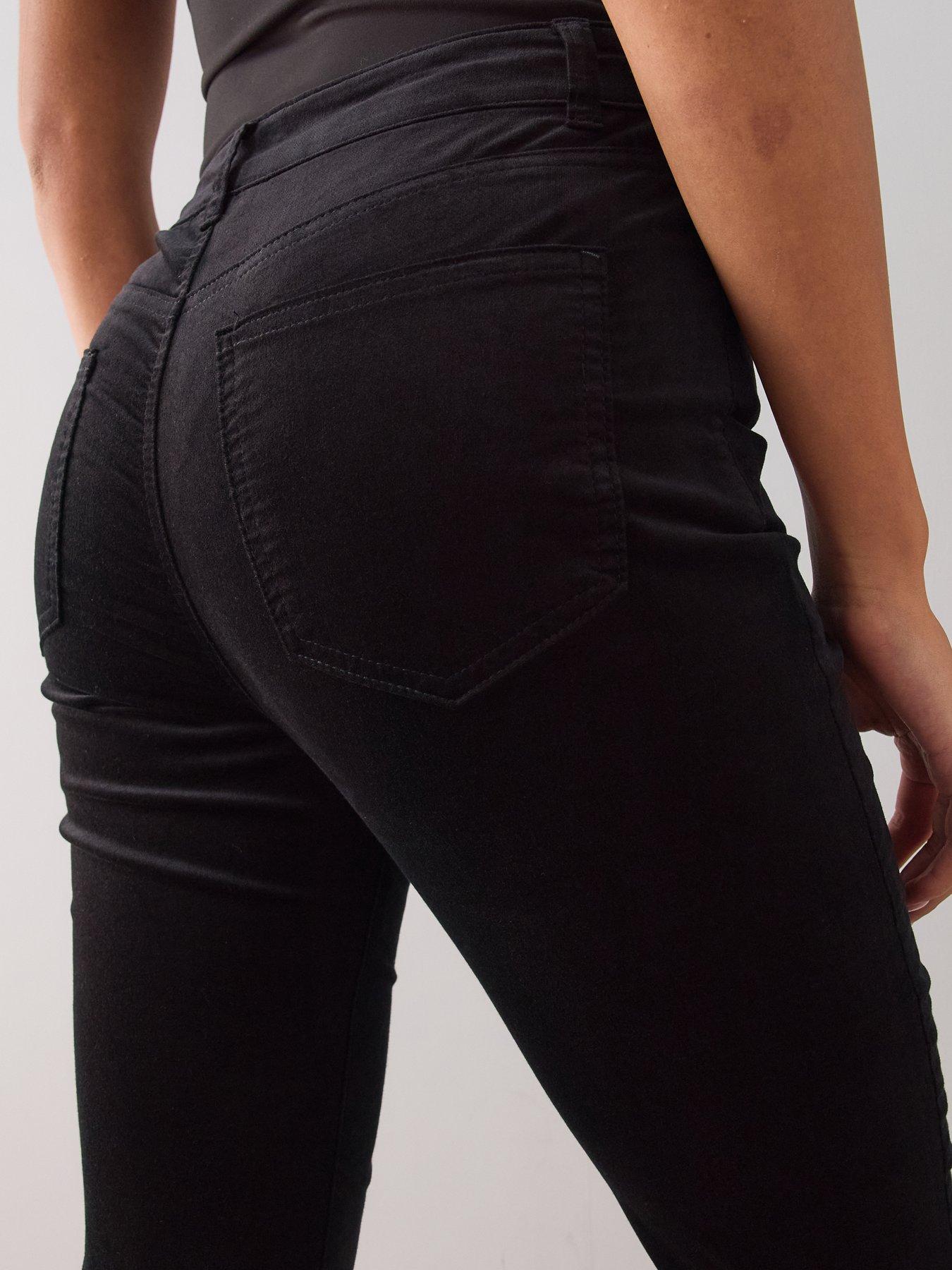 Image 5 of 6 of The Very Collection Womens Velvet Slim Leg Trousers - Black