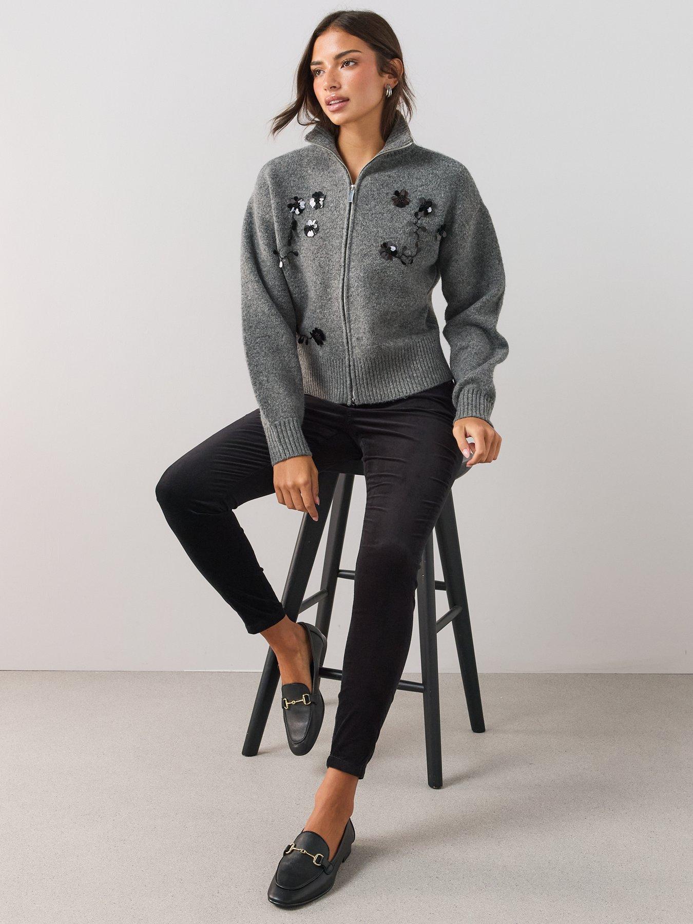 Image 6 of 6 of The Very Collection Womens Velvet Slim Leg Trousers - Black
