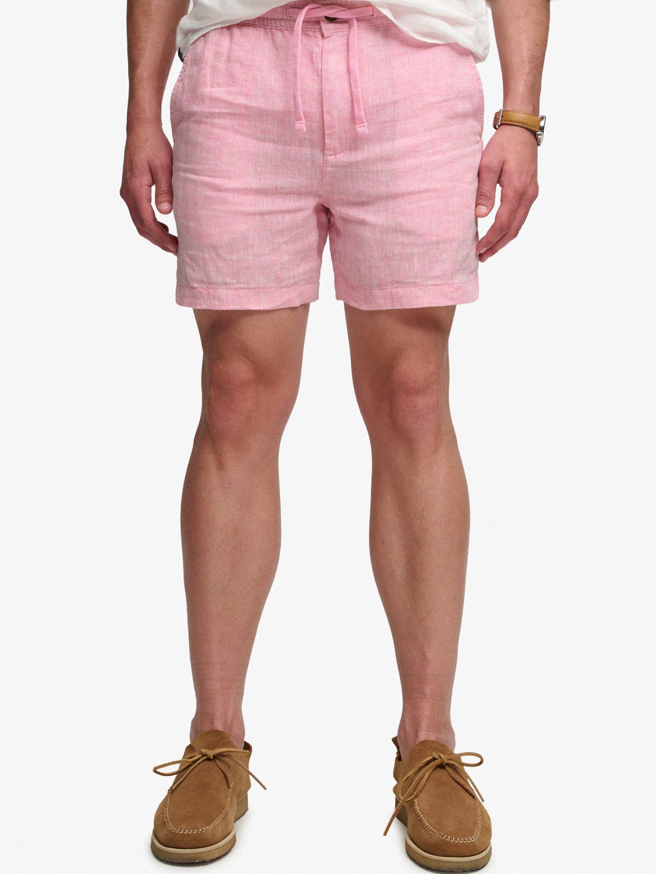 Image 1 of 5 of Superdry Merchant Linen Shorts - Pink