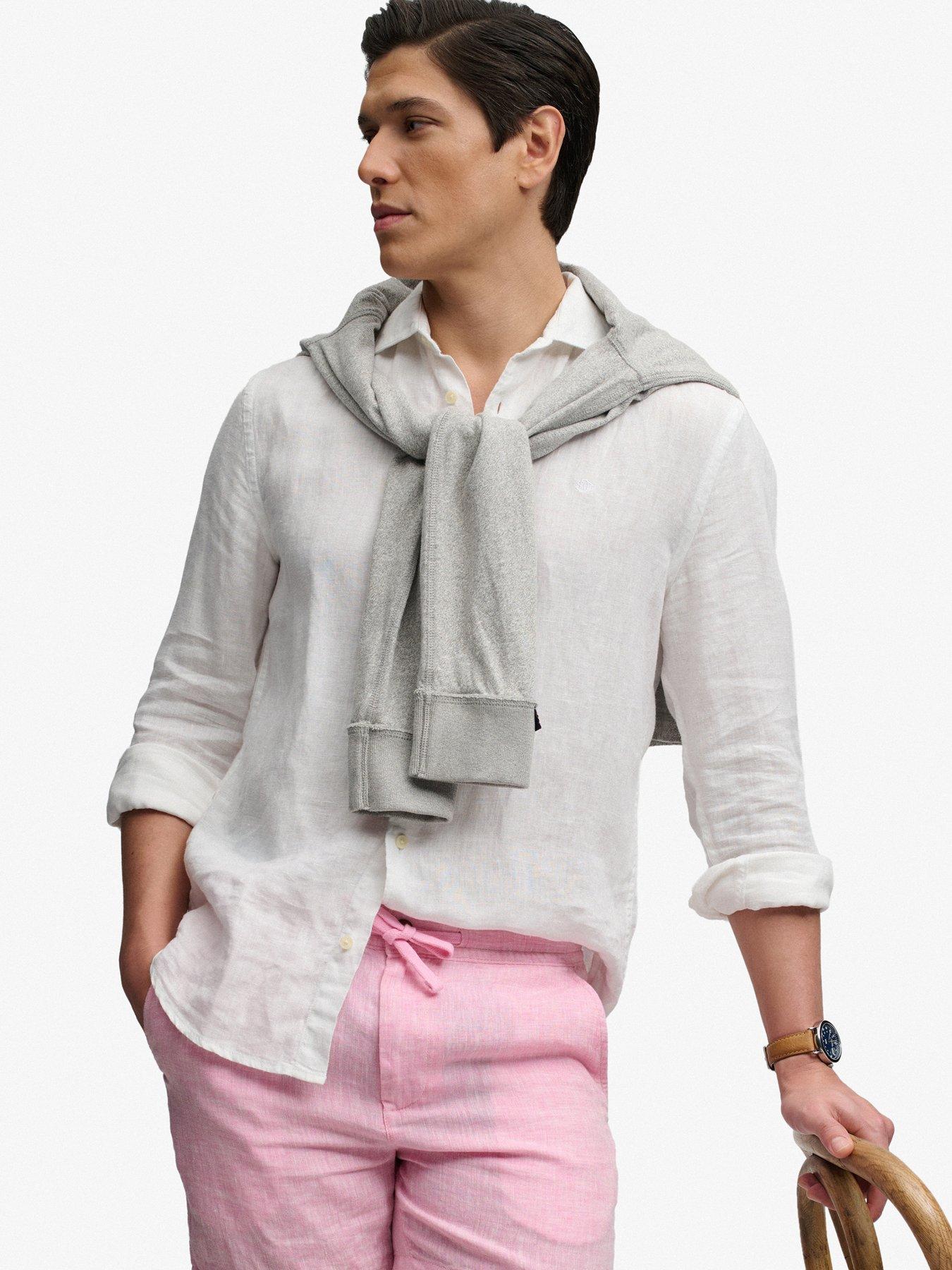 Image 5 of 5 of Superdry Merchant Linen Shorts - Pink