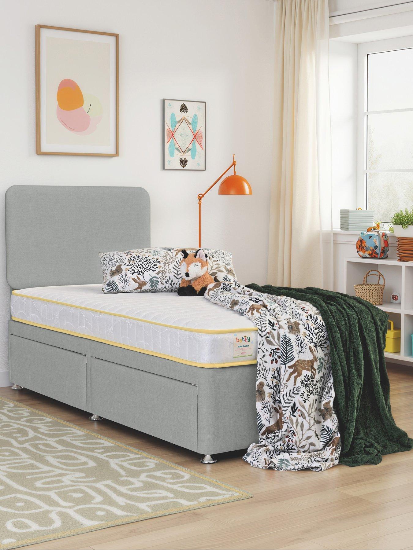 Airsprung Betty Bed  &  1000 Pocket Mattress Set With Storage - Single