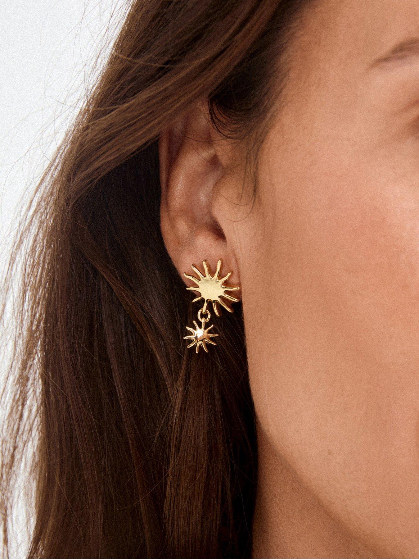 Image 3 of 3 of Pilgrim LYRICUS earrings gold-plated