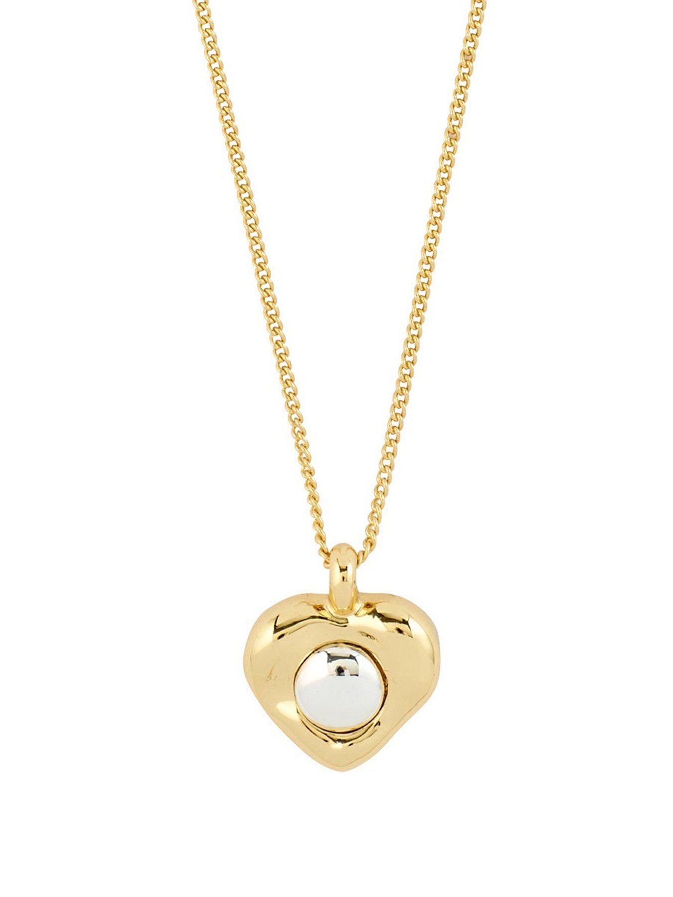 Image 1 of 5 of Pilgrim NOVA heart necklace gold-plated