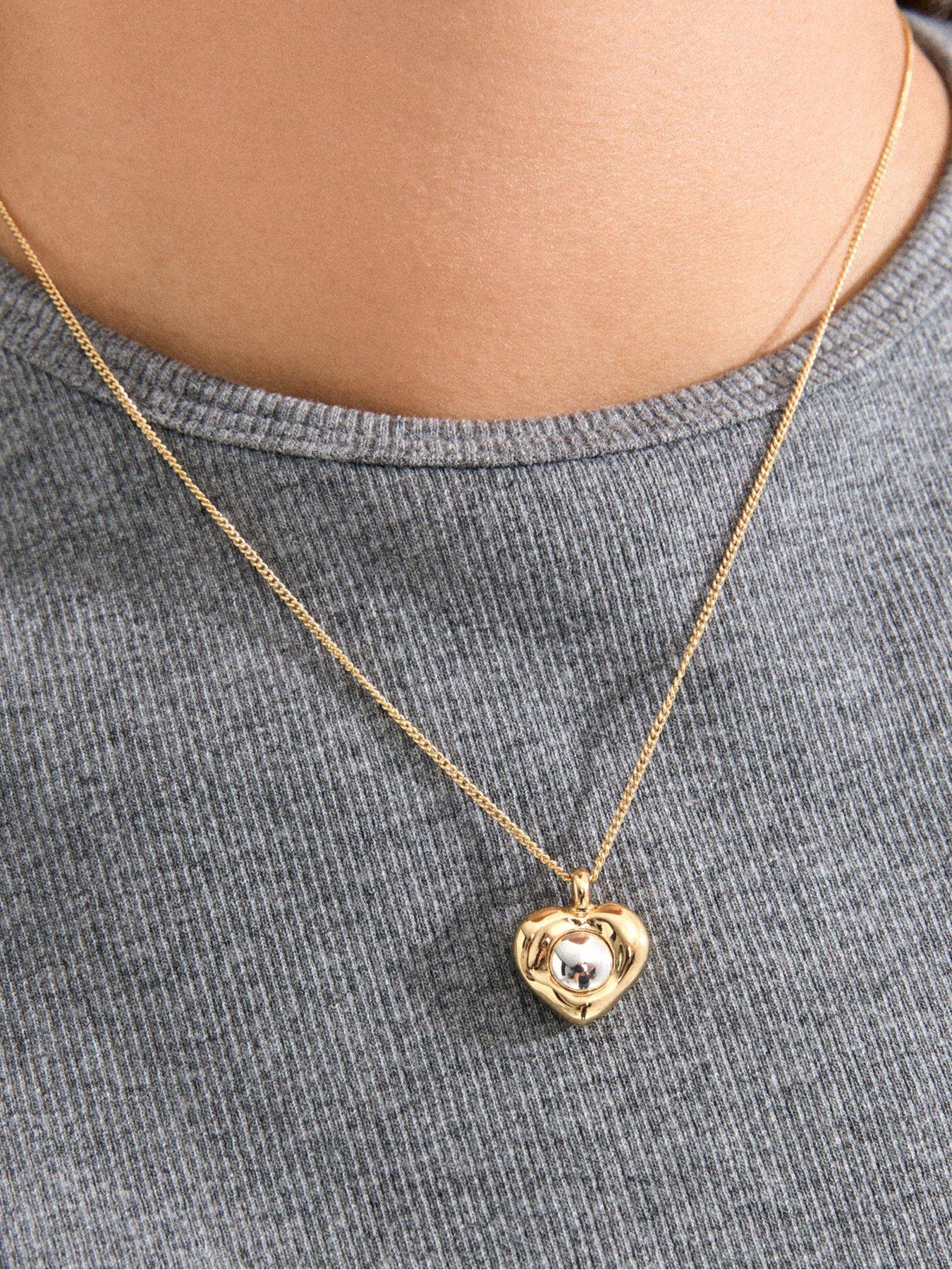 Image 3 of 5 of Pilgrim NOVA heart necklace gold-plated