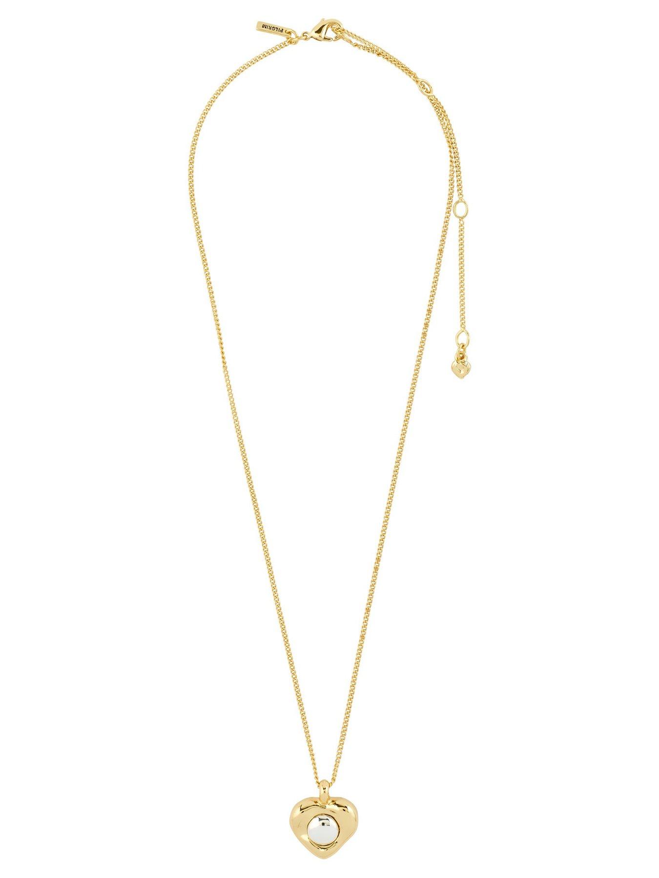 Image 5 of 5 of Pilgrim NOVA heart necklace gold-plated