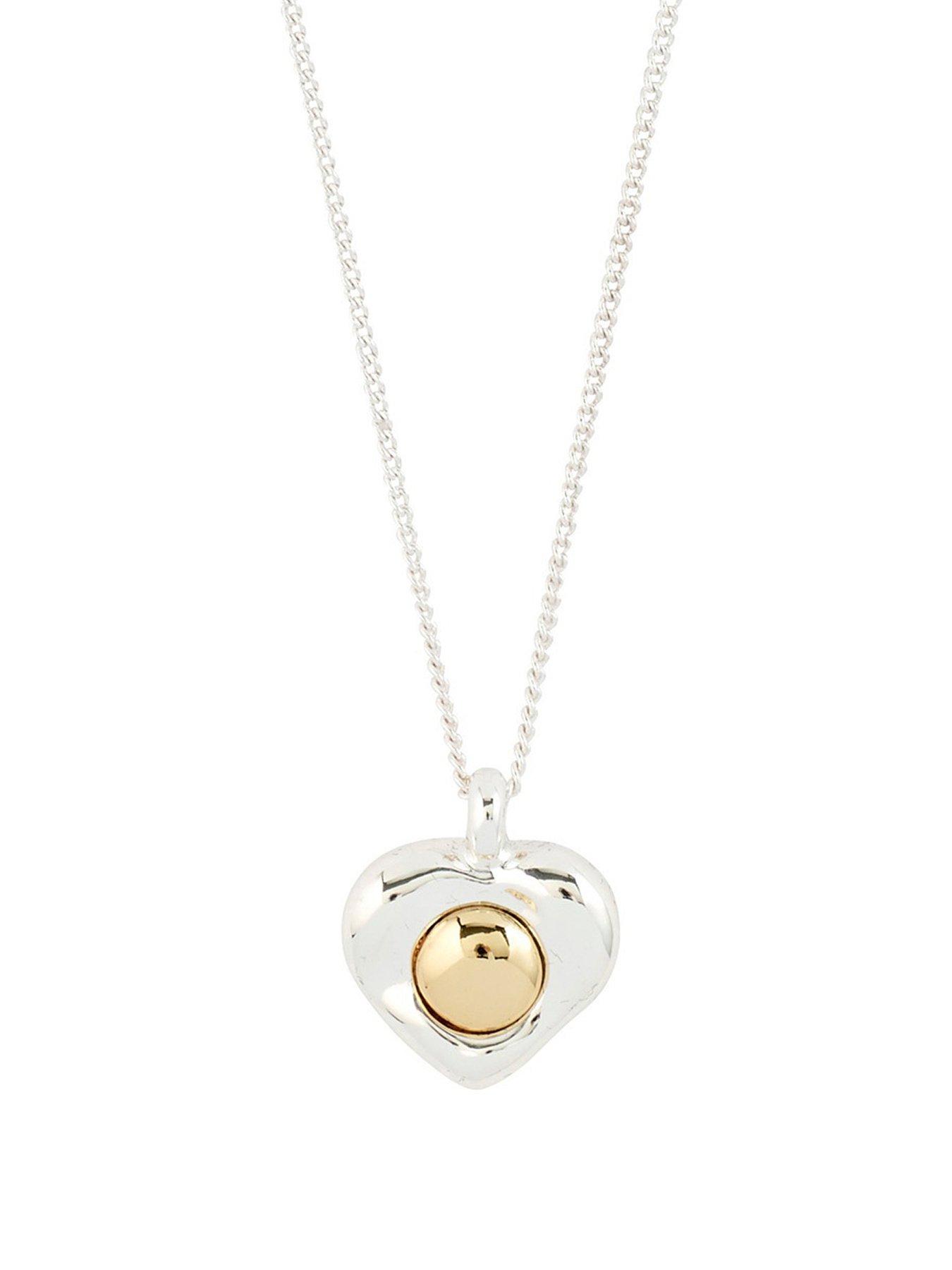Image 1 of 7 of Pilgrim NOVA heart necklace silver-plated