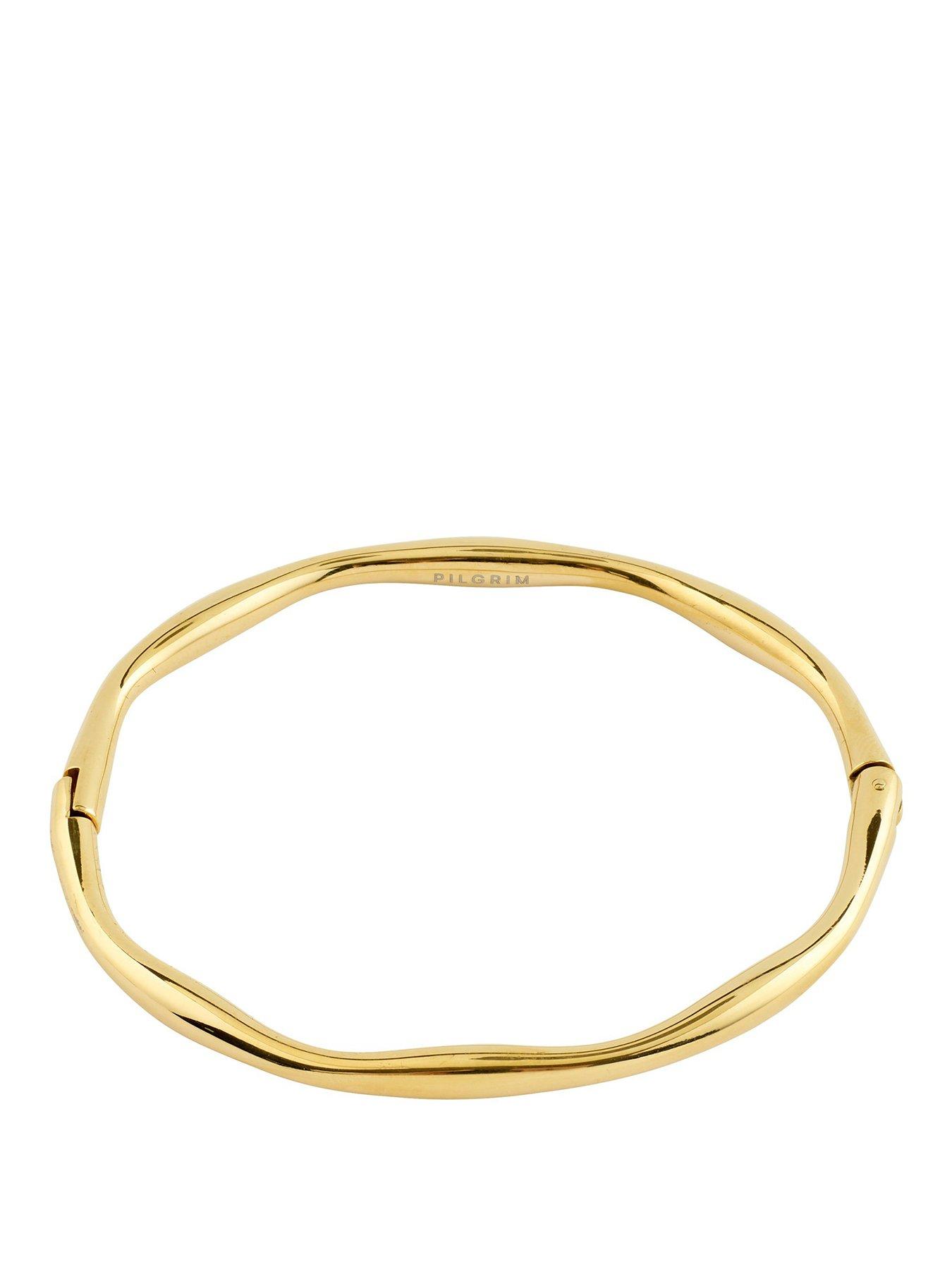 Image 1 of 3 of Pilgrim HAZE bangle gold-plated