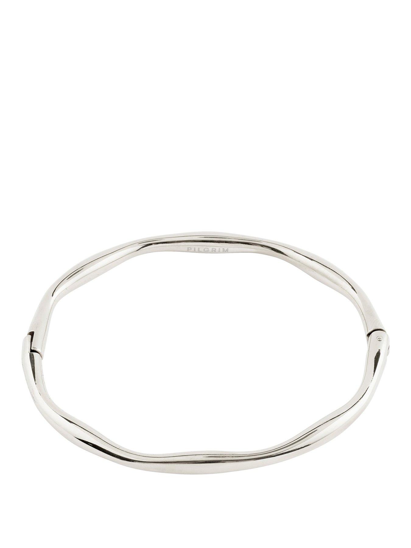 Image 1 of 3 of Pilgrim HAZE bangle silver-plated