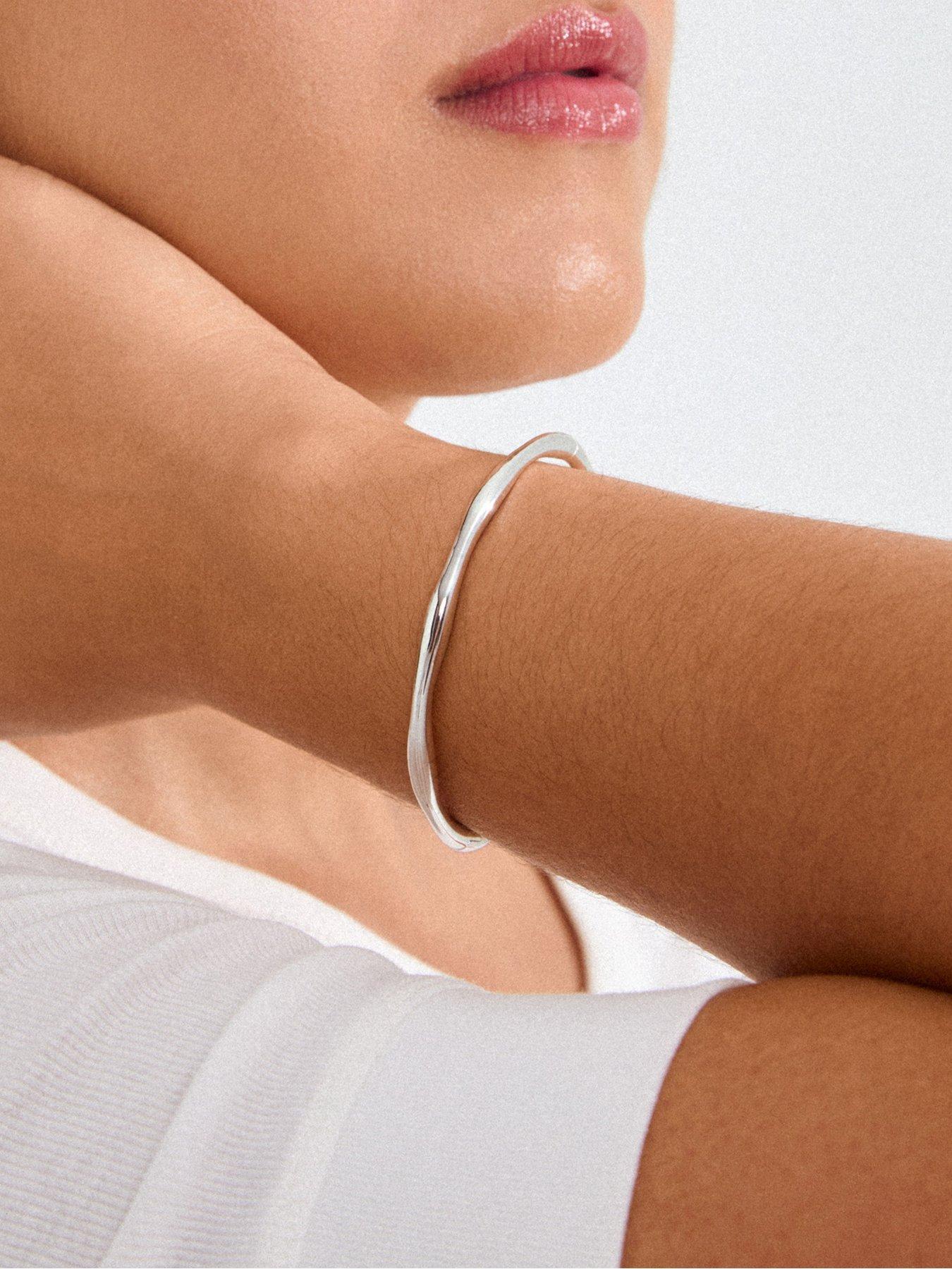 Image 3 of 3 of Pilgrim HAZE bangle silver-plated