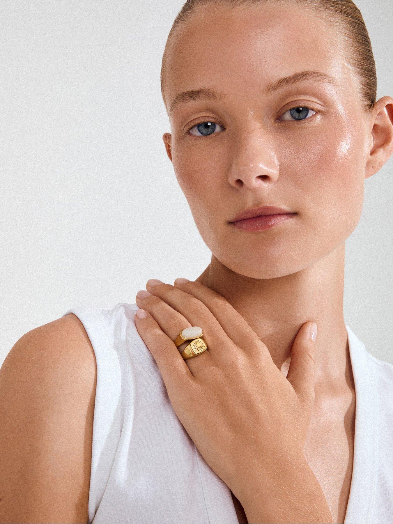 Image 2 of 6 of Pilgrim PRISM rings 2-in-1 set, gold-plated