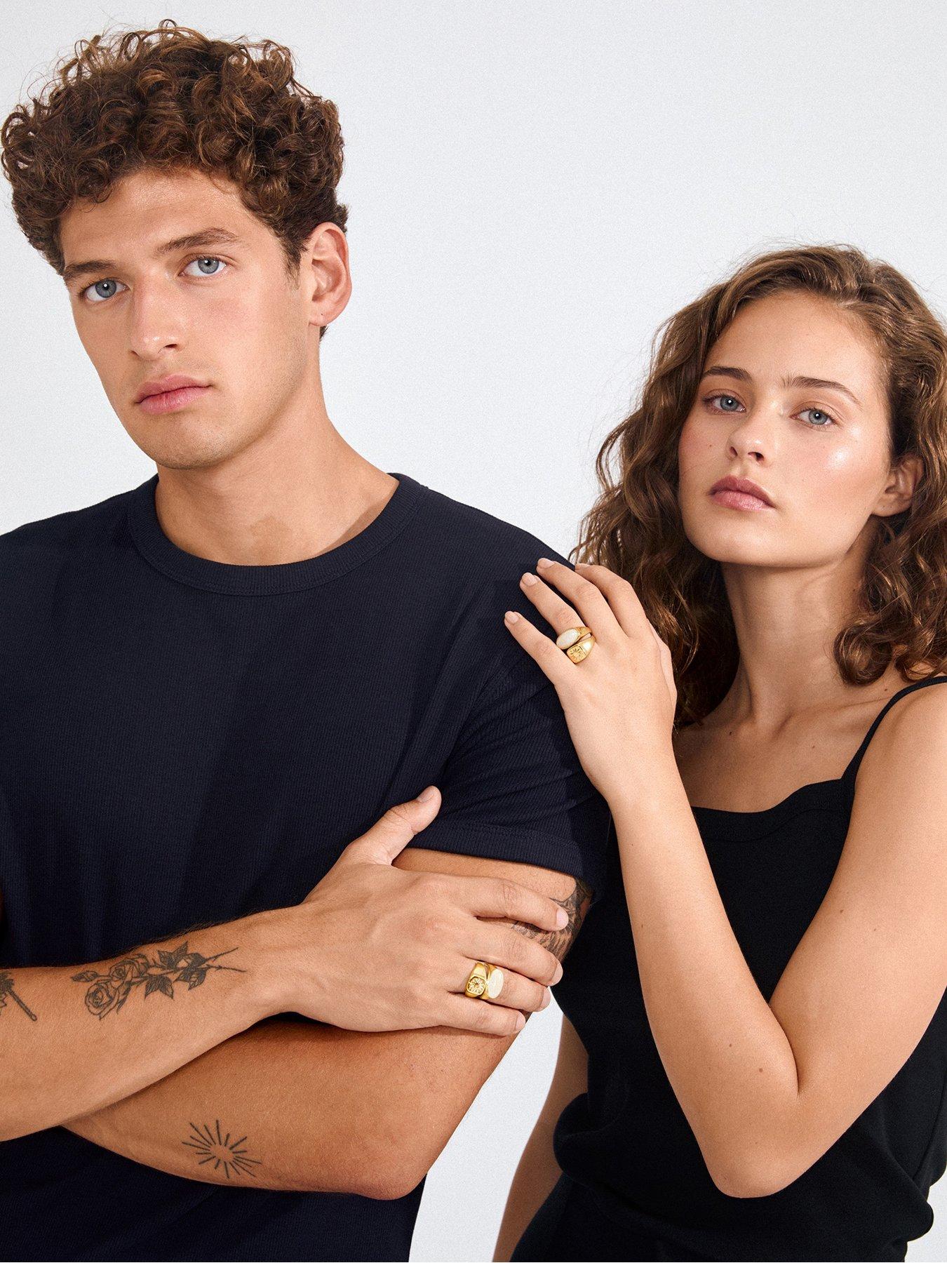 Image 5 of 6 of Pilgrim PRISM rings 2-in-1 set, gold-plated