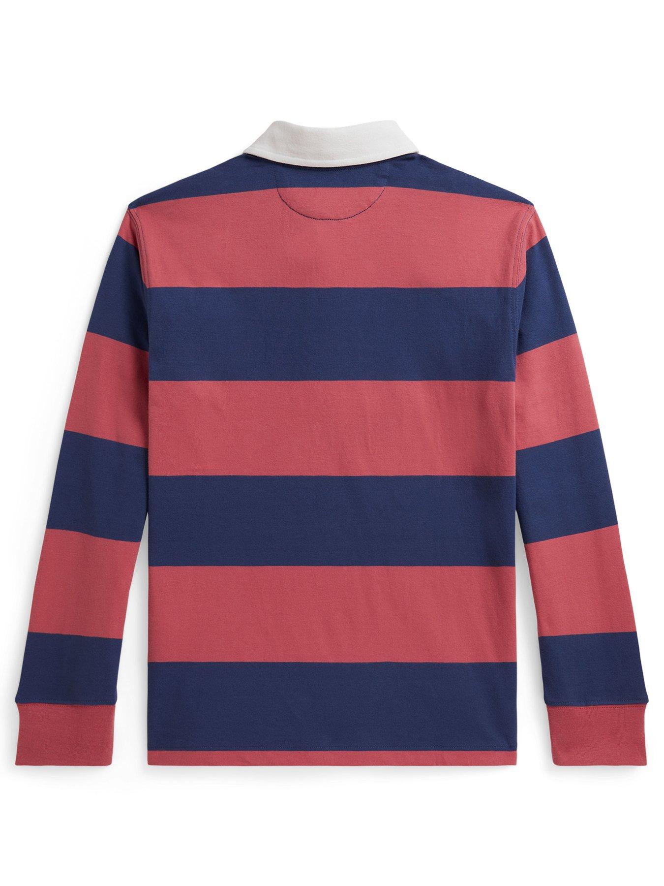 Image 2 of 2 of Polo Ralph Lauren Boys Long Sleeve Stripe Rugby Shirt - Multi
