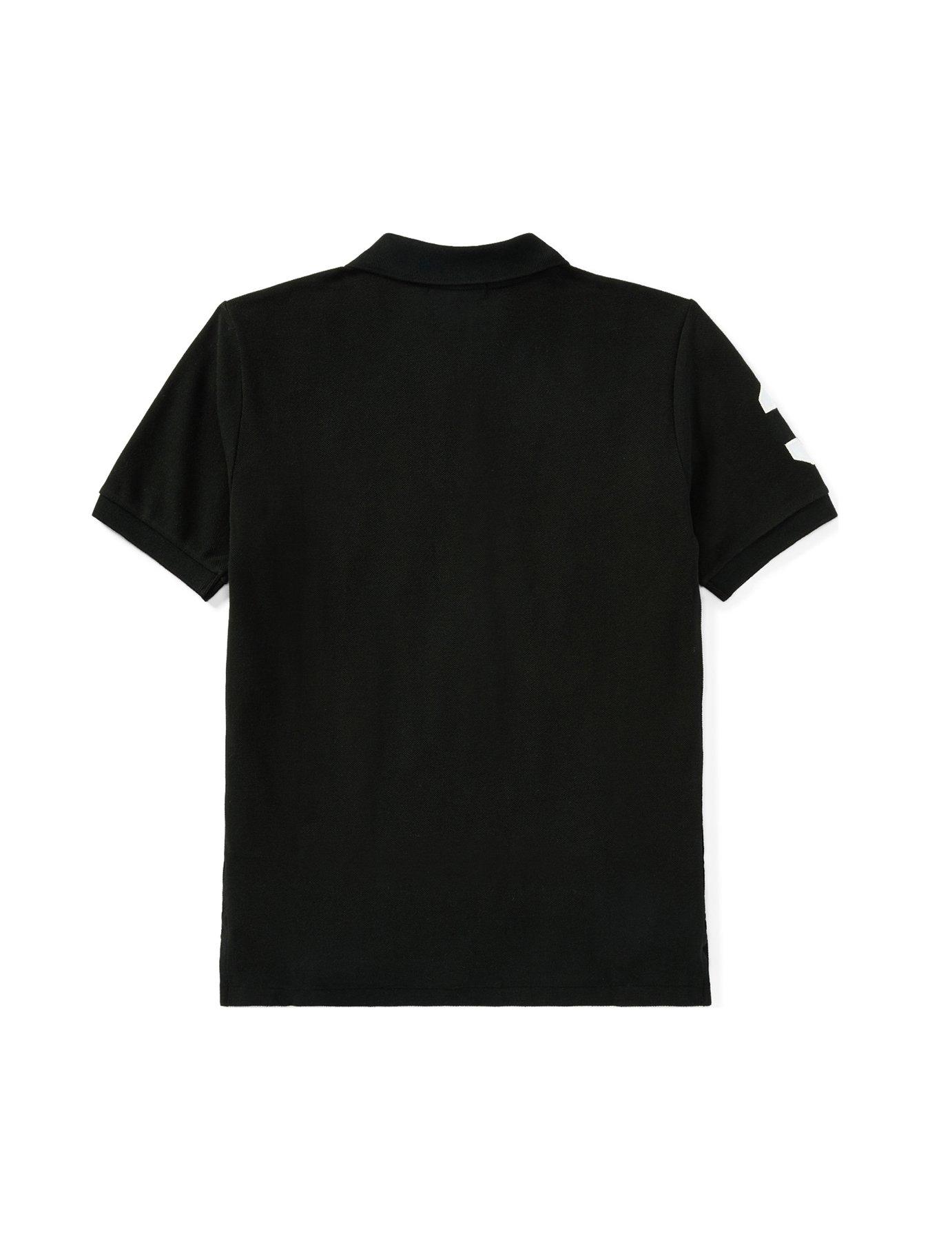 Image 5 of 5 of Polo Ralph Lauren Boys Big Pony Short Sleeve Polo Shirt - Black