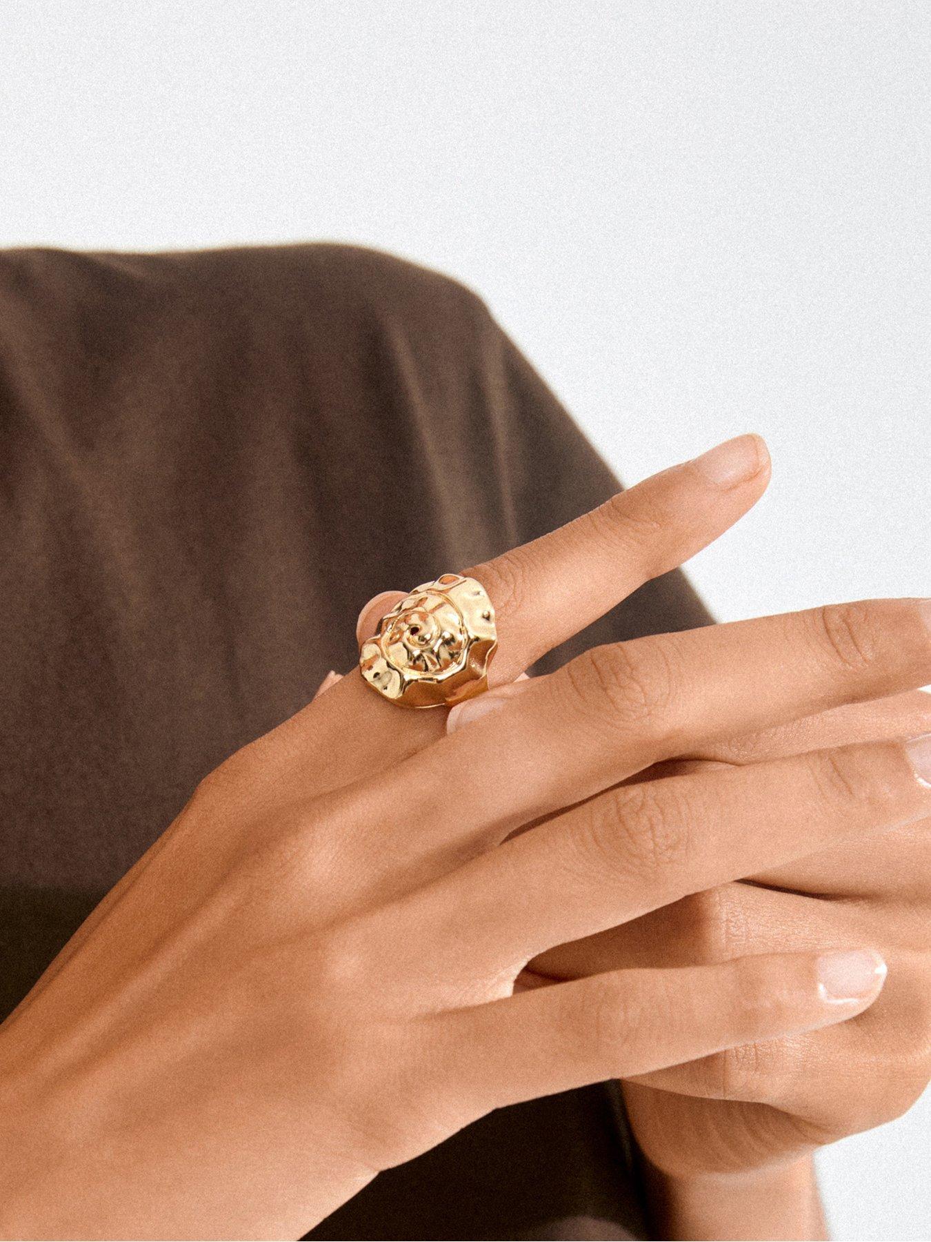 Image 4 of 6 of Pilgrim HAZE ring gold-plated