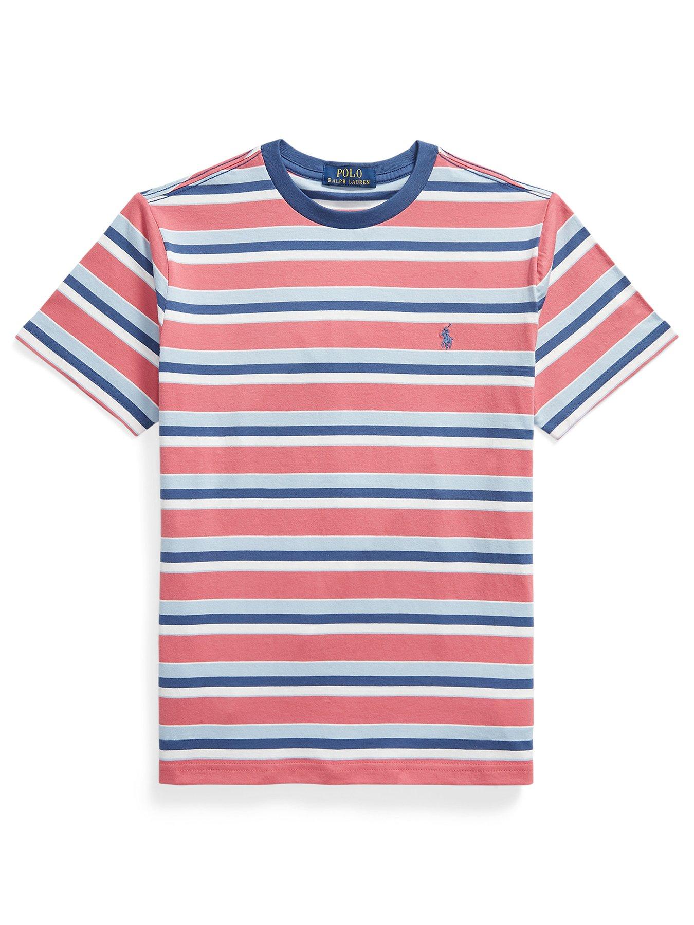 Polo Ralph Lauren Boys Red Stripe Short Sleeve T-Shirt - Multi