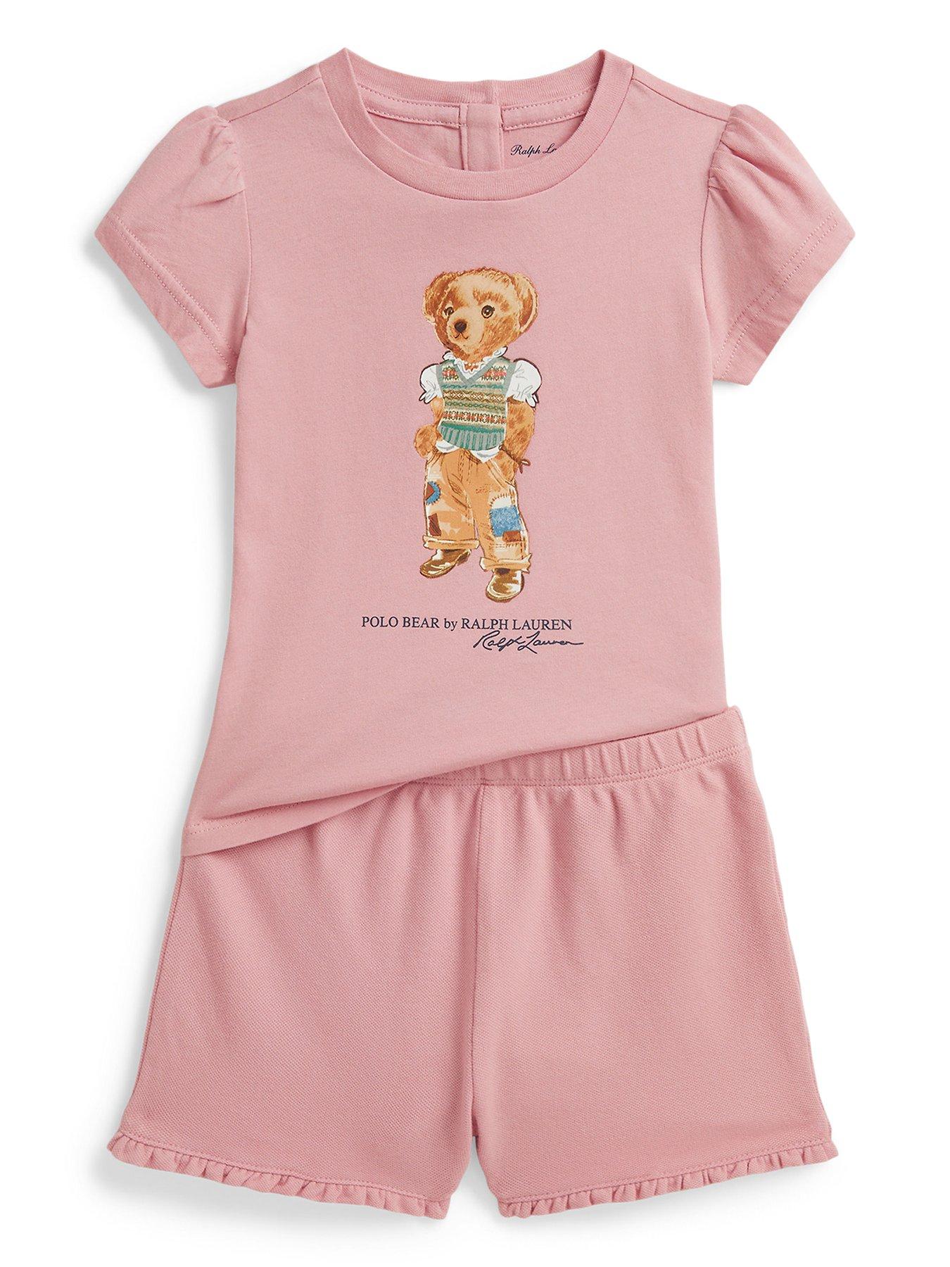 Polo Ralph Lauren Baby Girls T-Shirt  &  Shorts Set - Pink