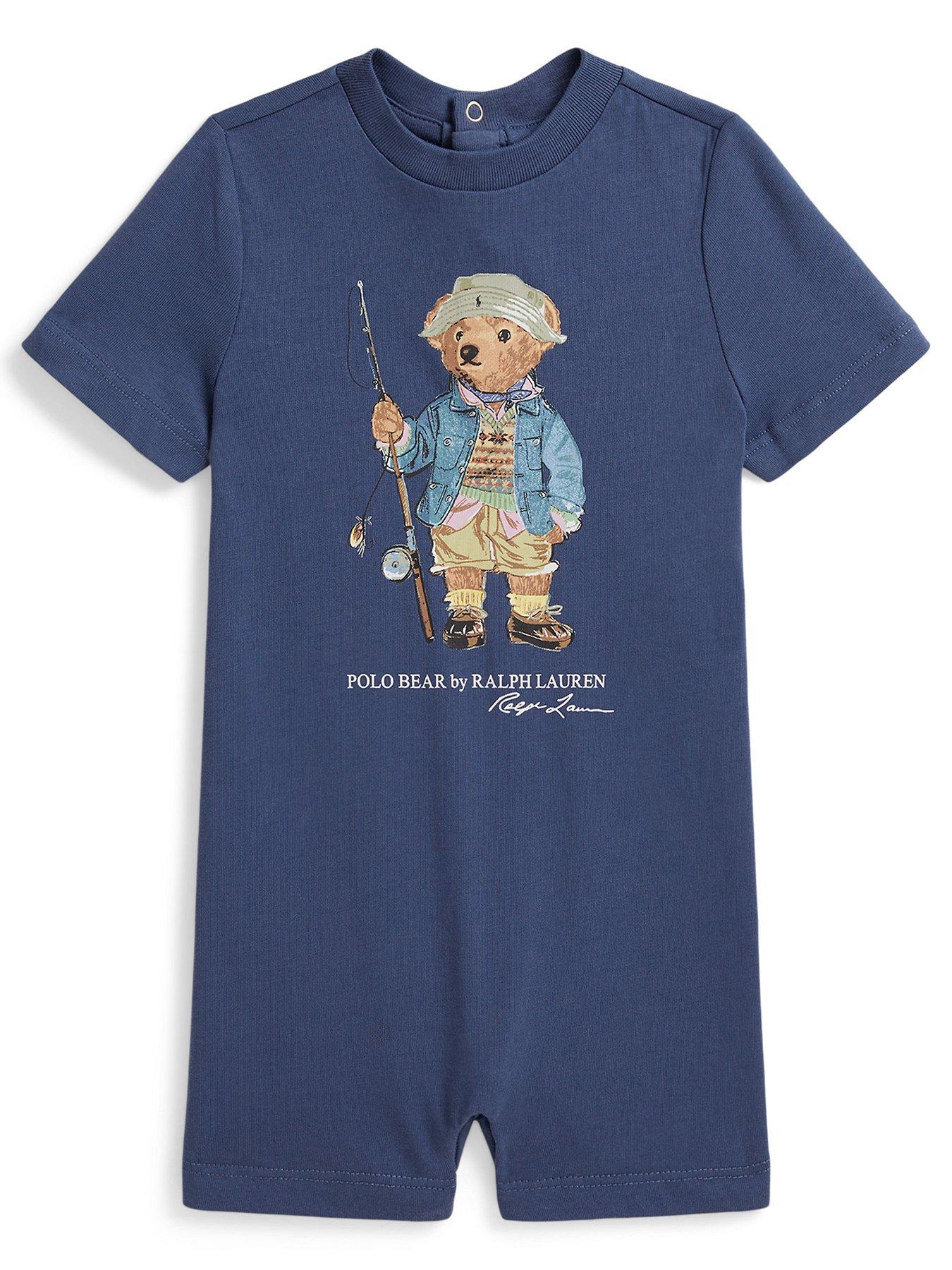 Polo Ralph Lauren Baby Boys Bear Romper - Blue