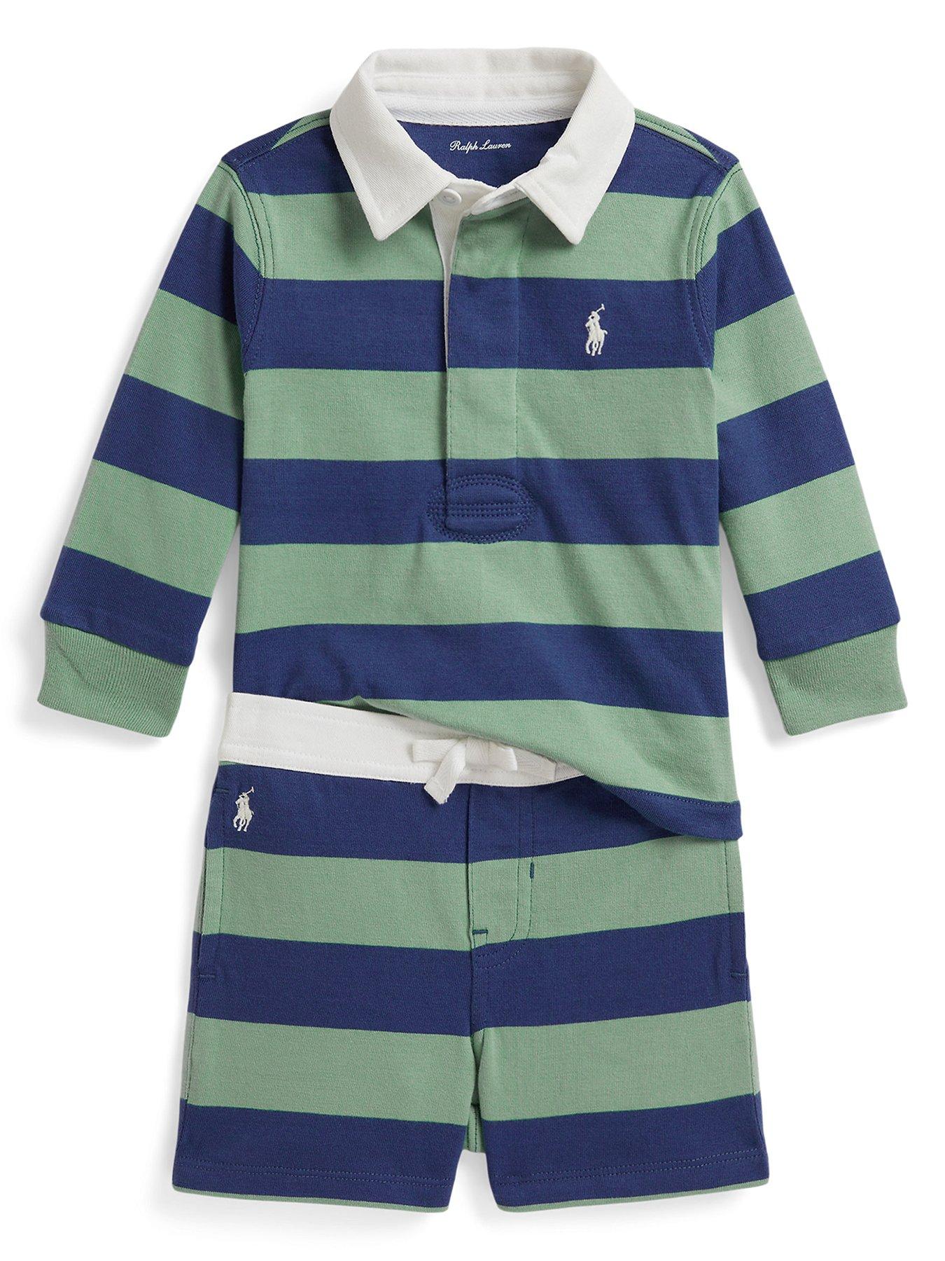 Polo Ralph Lauren Baby Boys Stripe Long Sleeve  &  Shorts Set - Multi