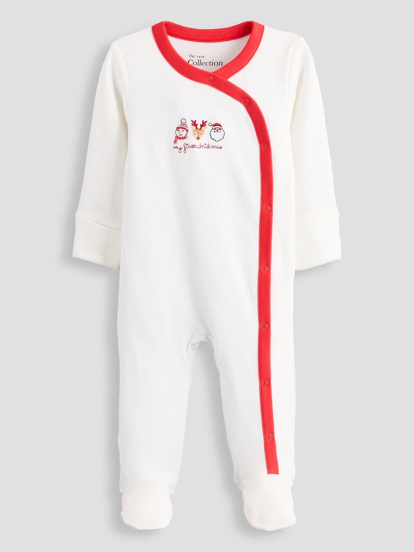 Image 1 of 4 of The Very Collection My First Christmas Sleepsuit (Newborn - 12 months)