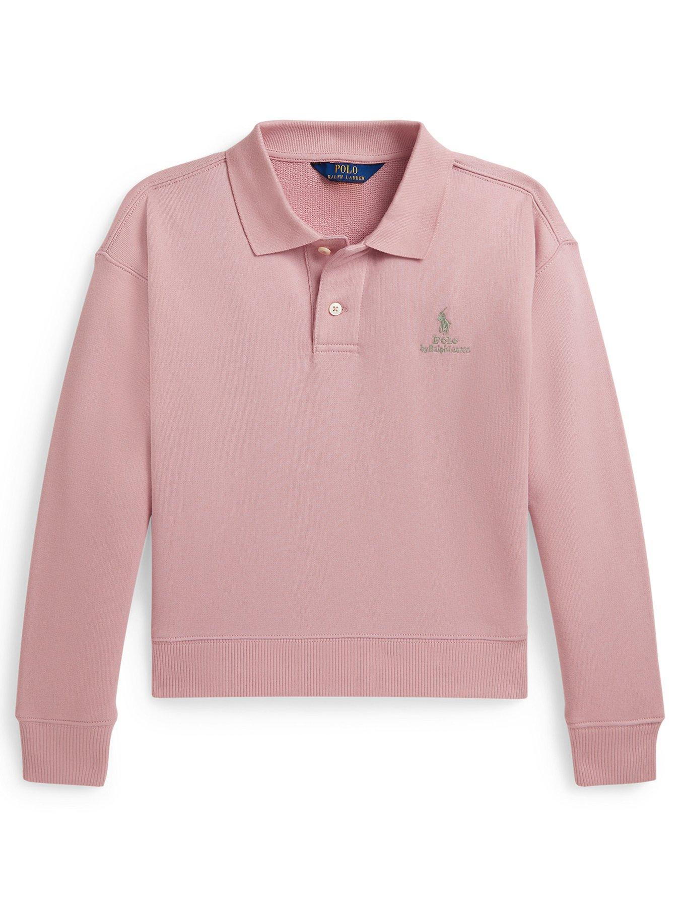 Polo Ralph Lauren Girls Collared Sweatshirt - Pink