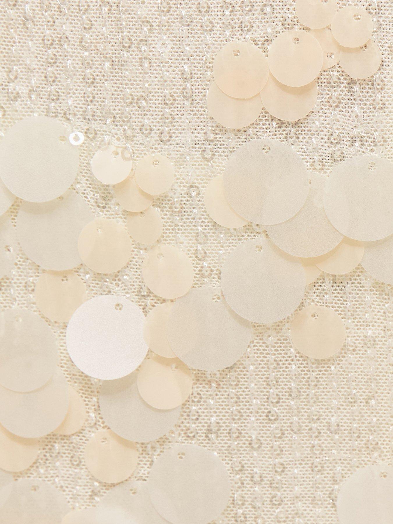 Image 6 of 6 of New Look 915 Girls Scattered Sequin Skort - Cream