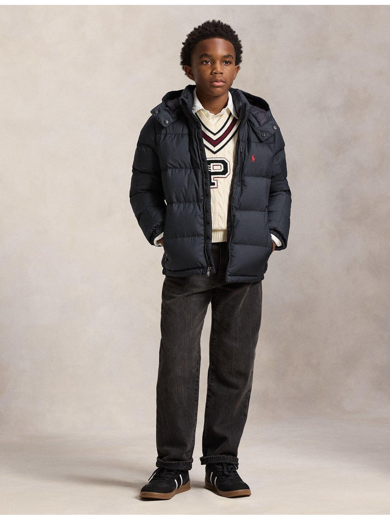 Image 2 of 6 of Polo Ralph Lauren Boys Padded Coat - Black