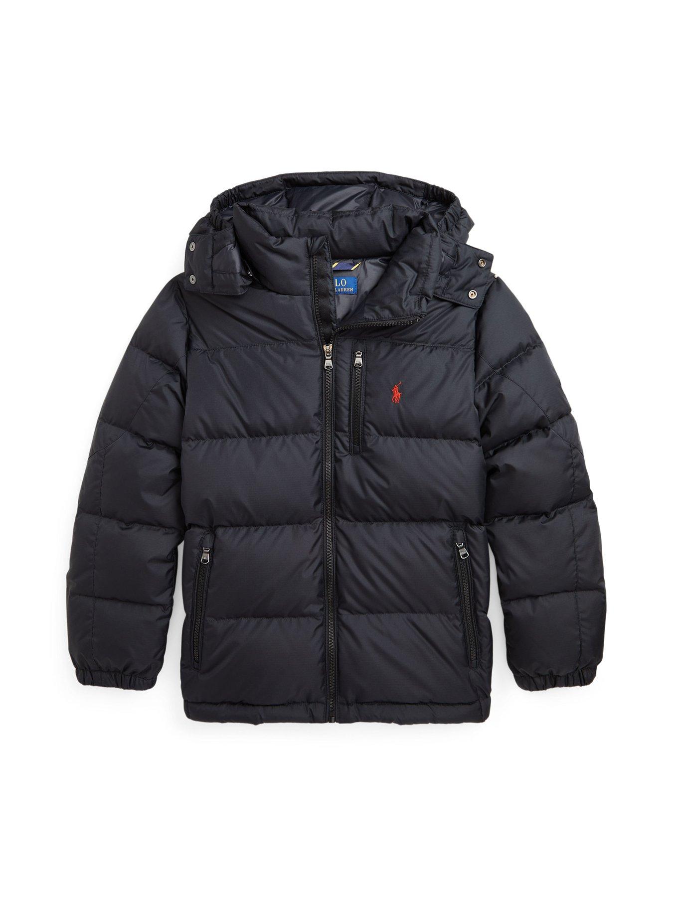 Image 4 of 6 of Polo Ralph Lauren Boys Padded Coat - Black