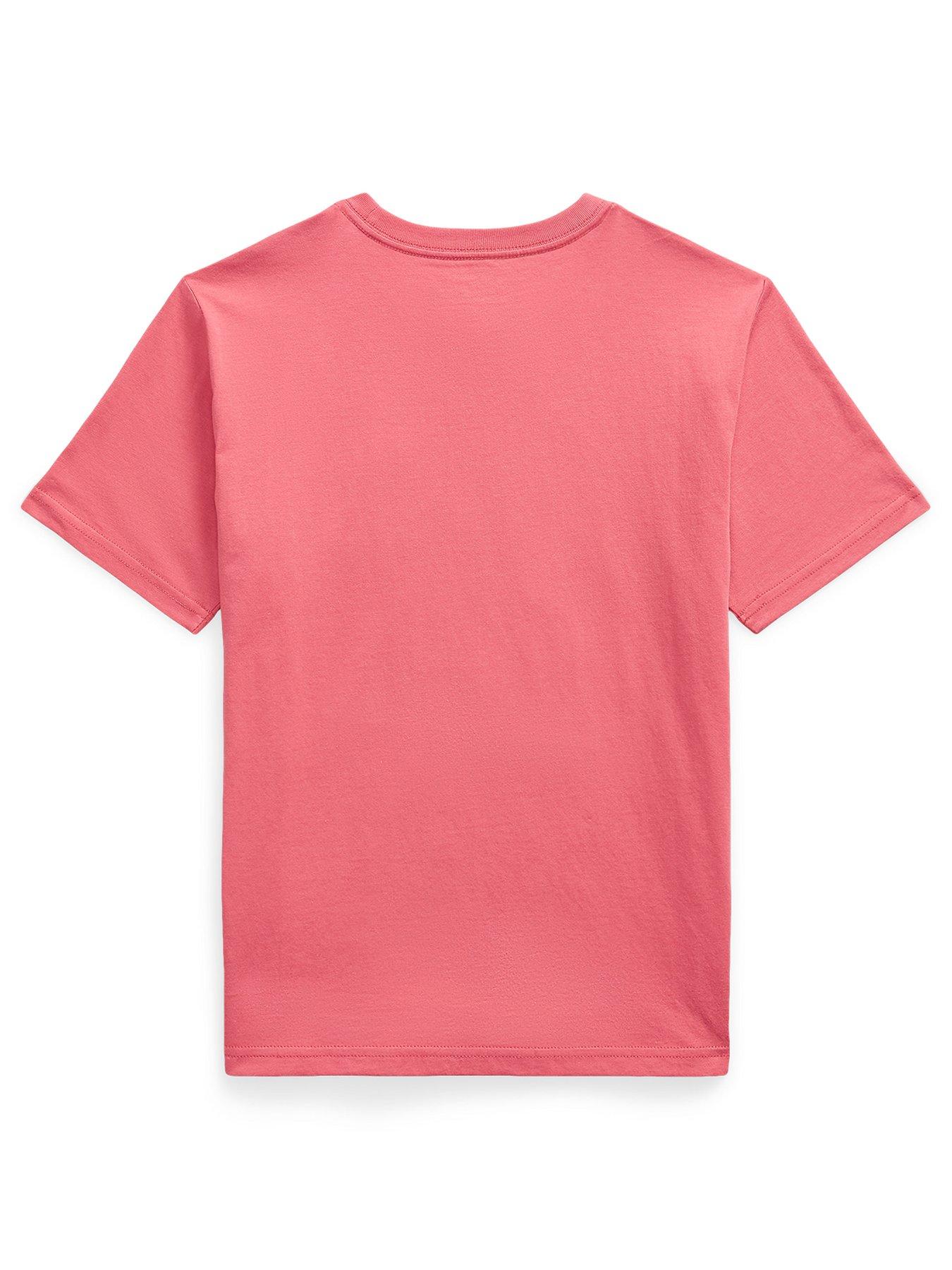 Image 2 of 2 of Polo Ralph Lauren Boys Short Sleeve Pocket Detail T-Shirt - Red