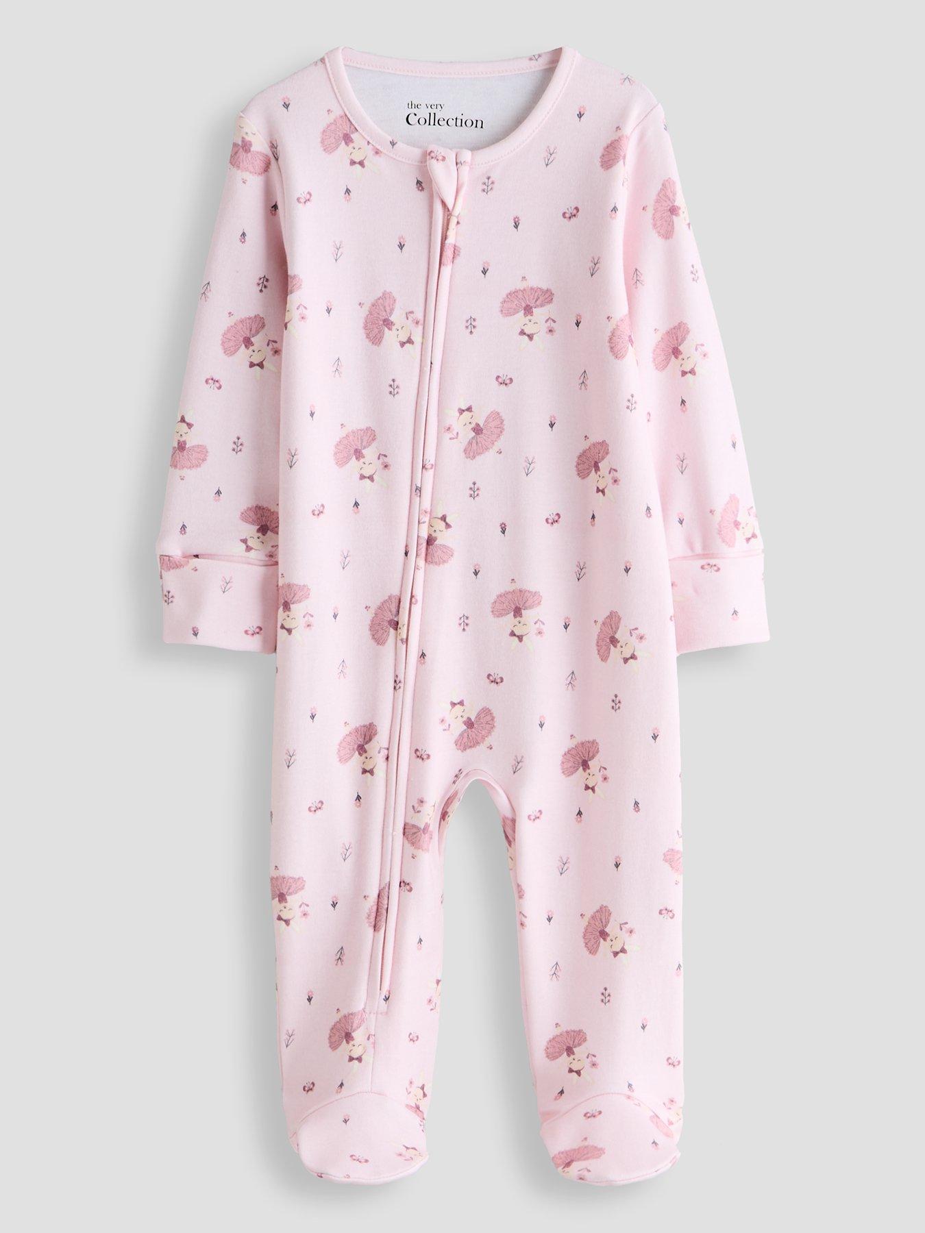 Image 2 of 5 of The Very Collection Ballerina Print 2 Pack Sleepsuit - Multi