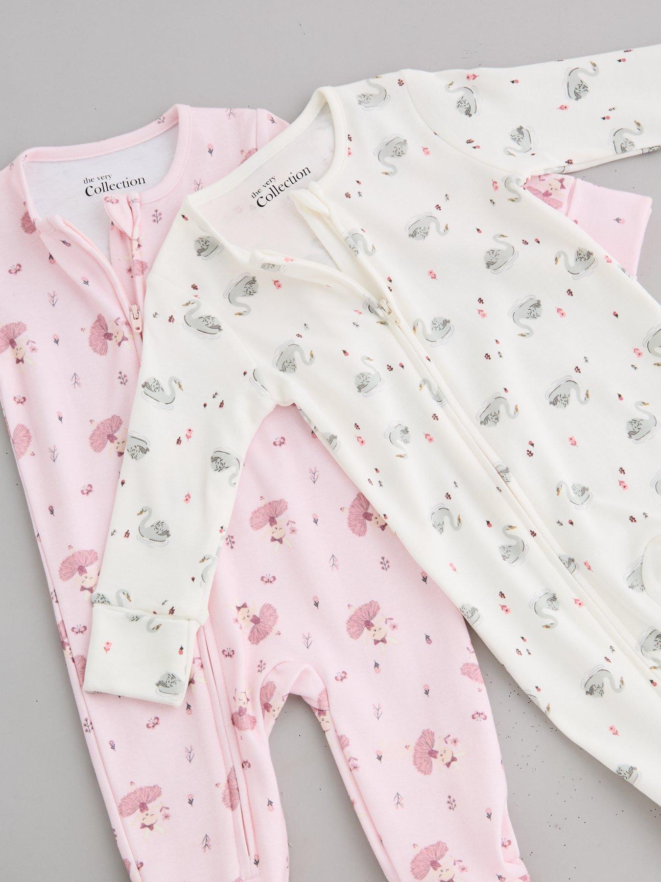 Image 4 of 5 of The Very Collection Ballerina Print 2 Pack Sleepsuit - Multi