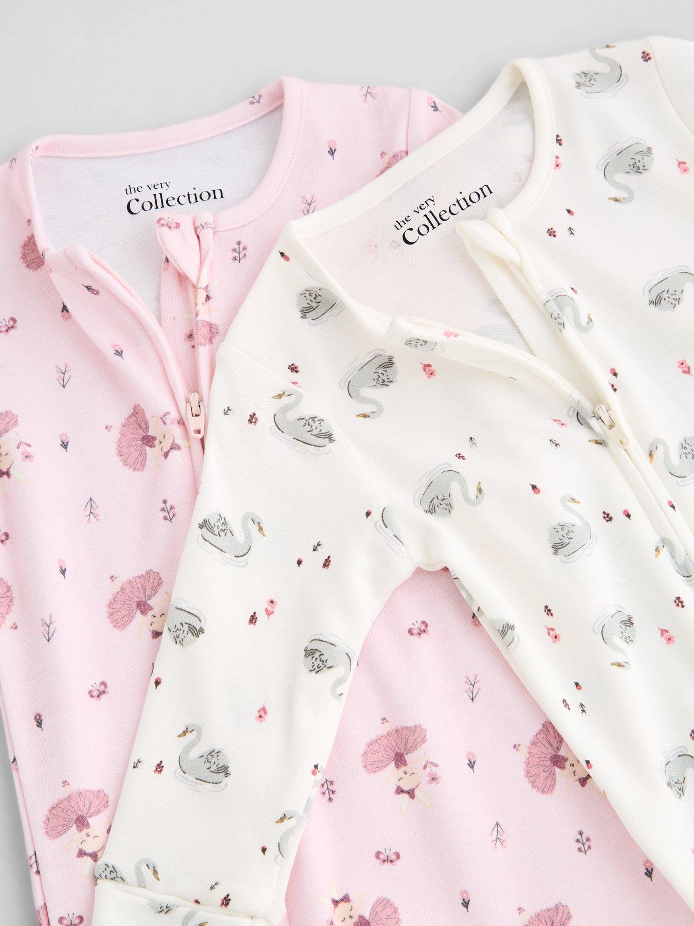 Image 5 of 5 of The Very Collection Ballerina Print 2 Pack Sleepsuit - Multi