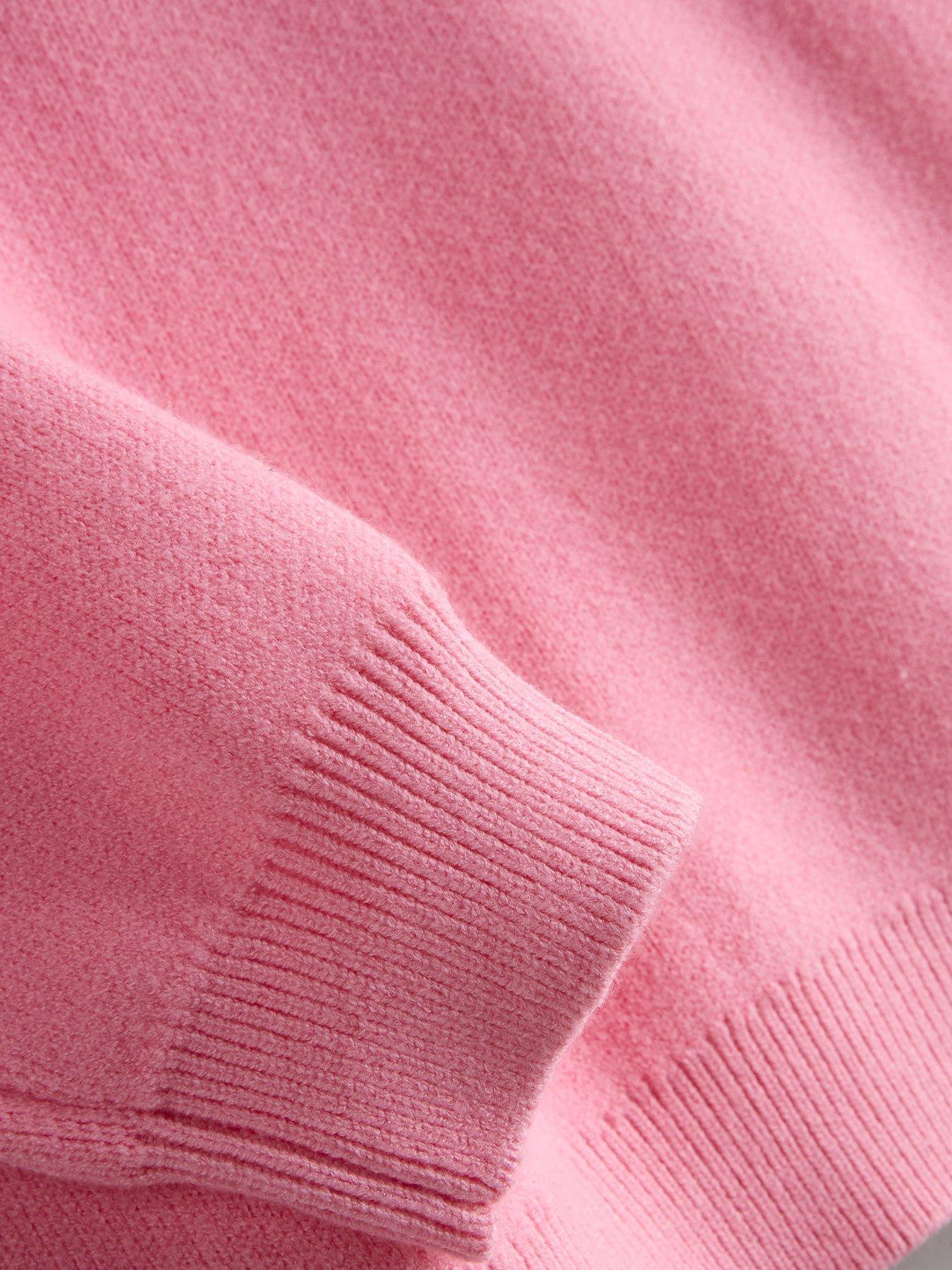 Image 3 of 4 of The Very Collection Girls Slogan Boucle Soft Knit Jumper - Pink