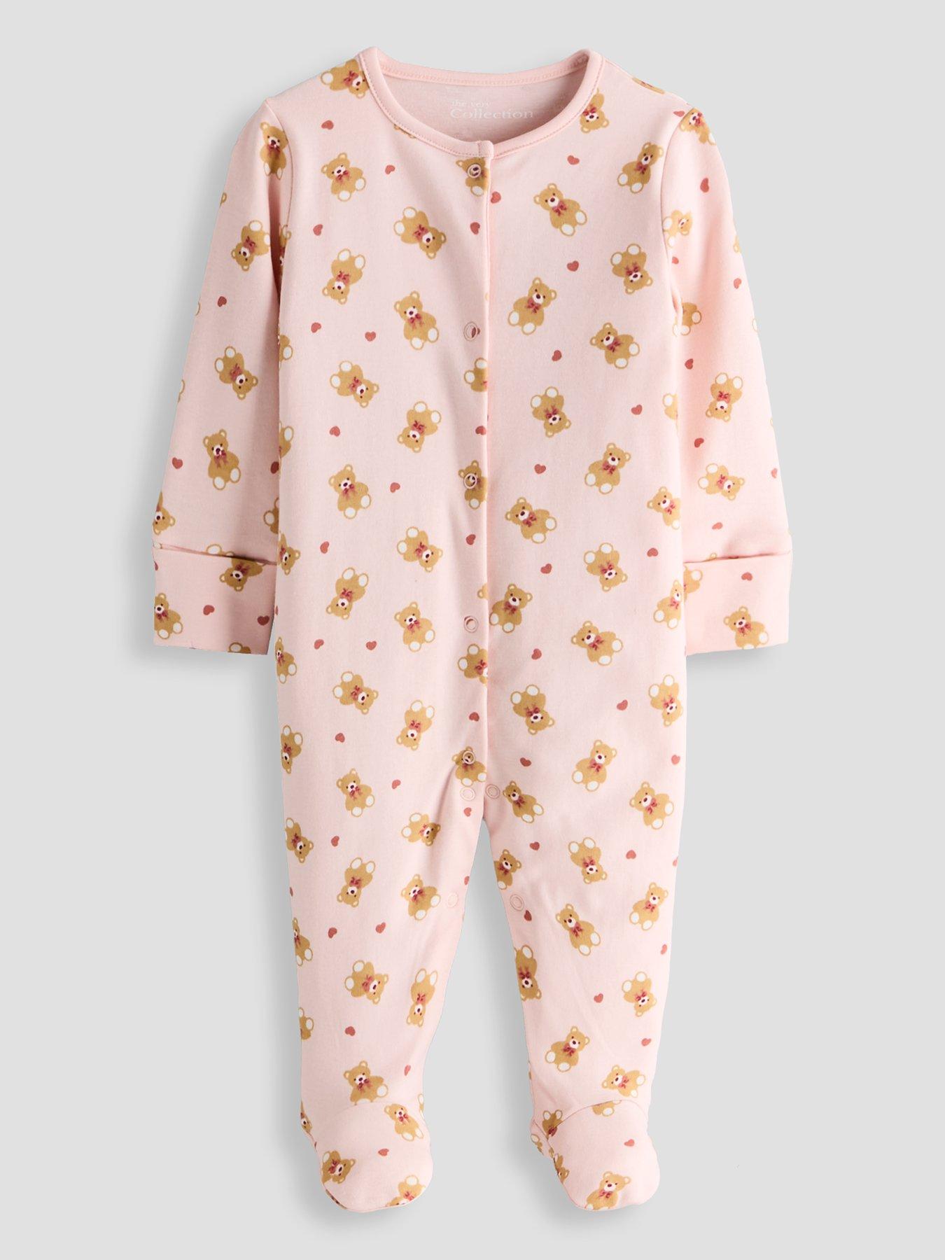 Image 3 of 5 of The Very Collection 3 Pack Bunny Printed Sleepsuit - Multi
