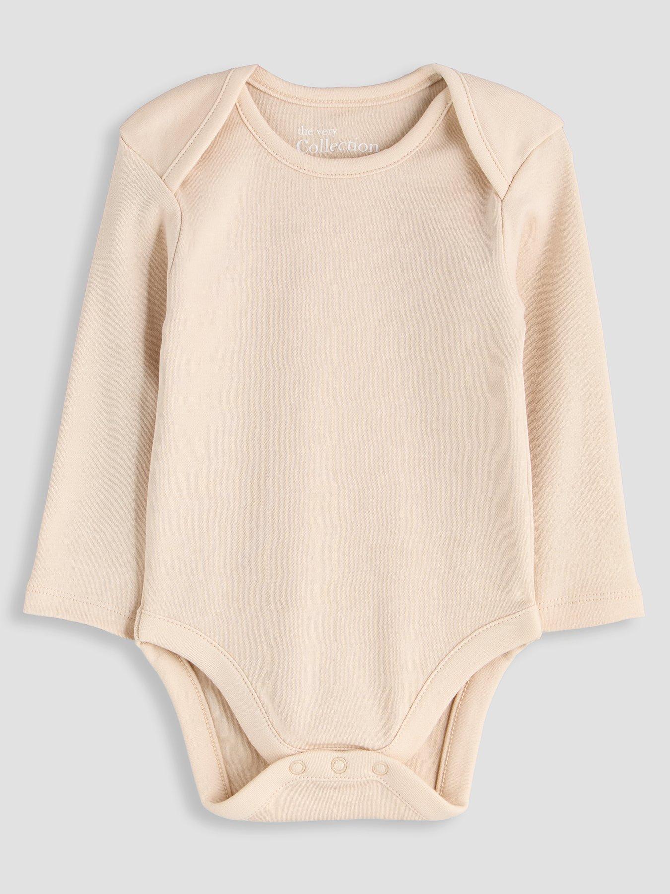 Image 3 of 5 of The Very Collection Boys 5 Pack Long Sleeve Envelope Neck Bodysuits - Multi
