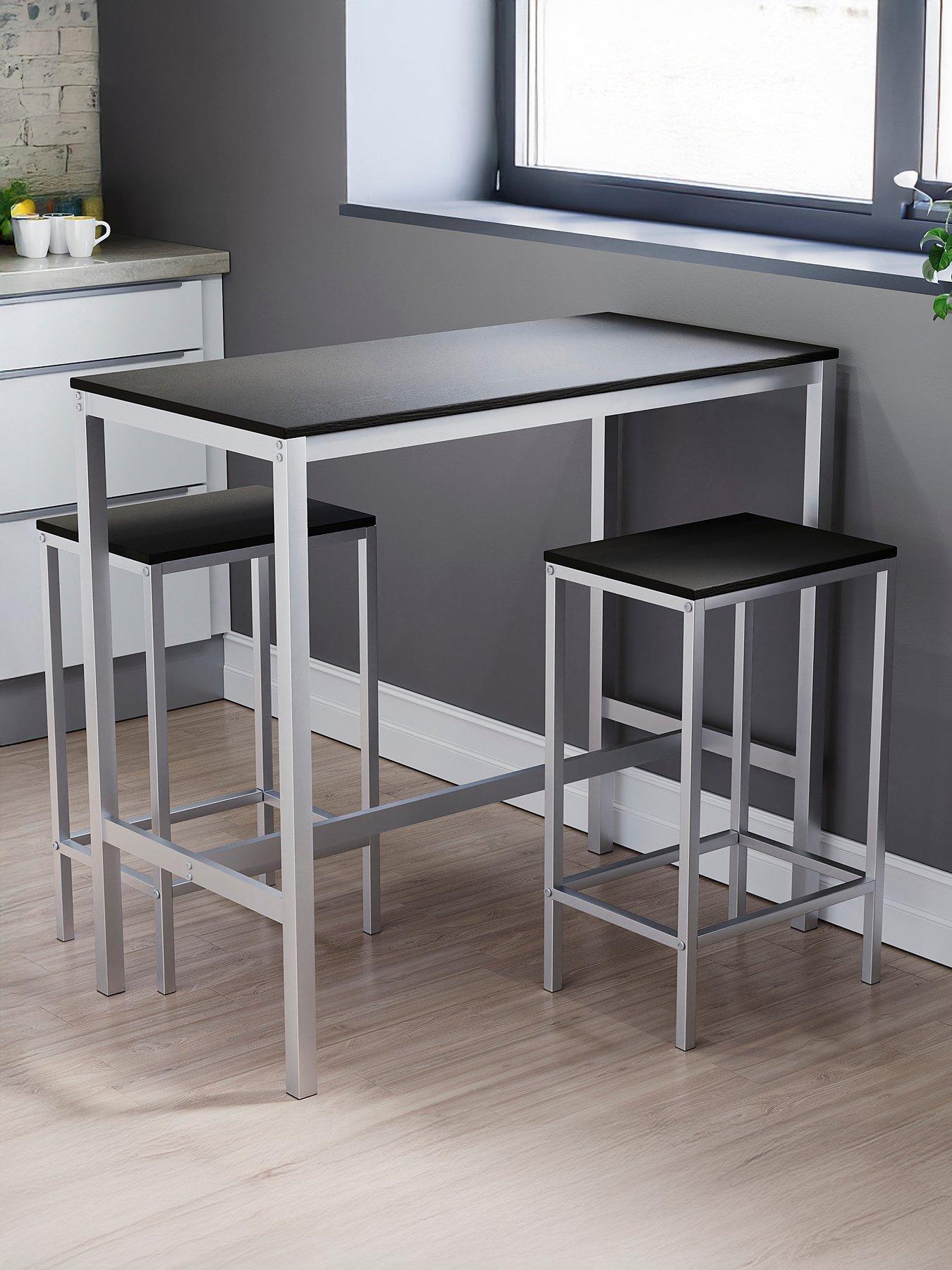Image 5 of 7 of Vida Designs Roslyn 2 Seater Bar Table Set In Black
