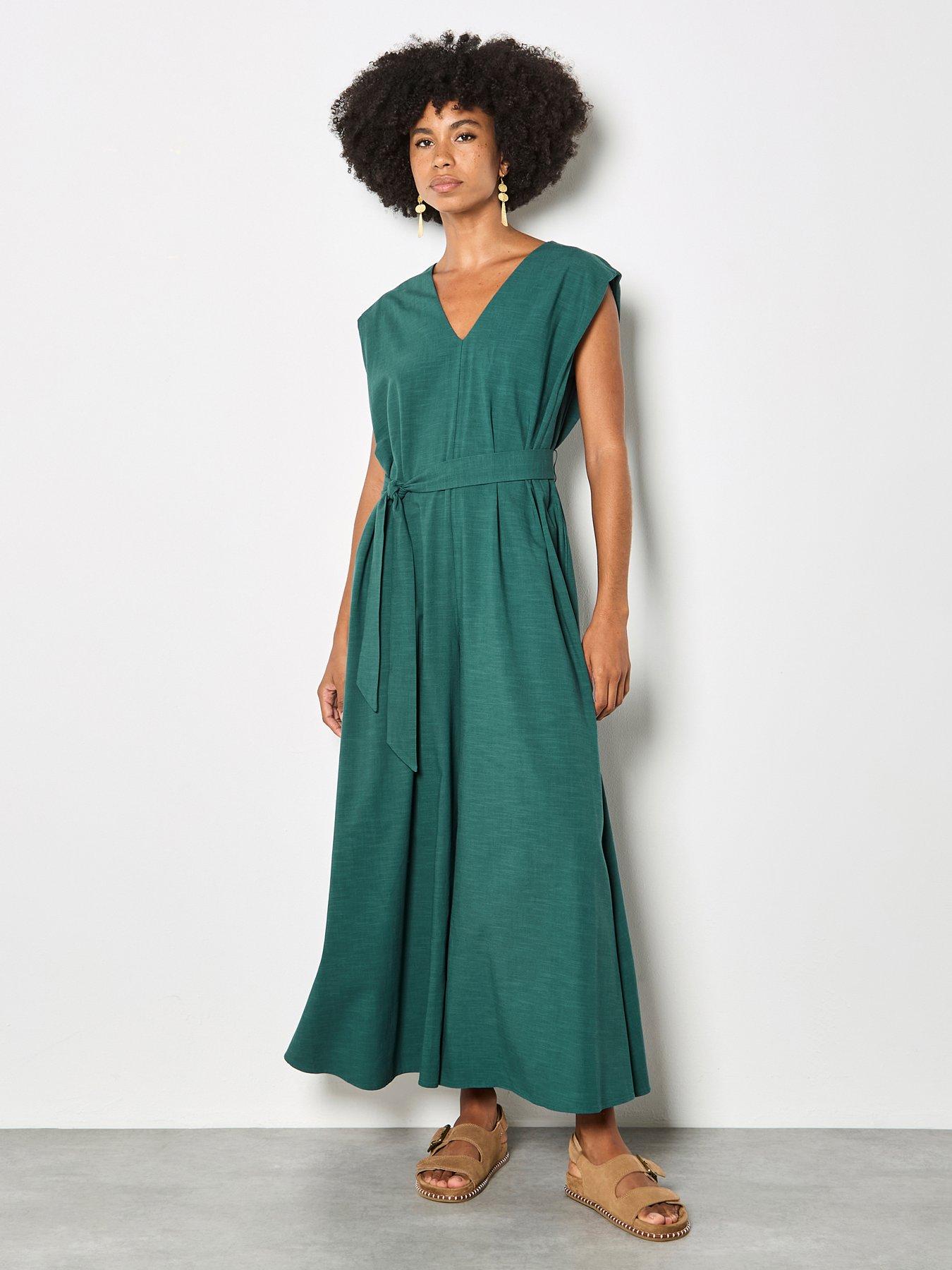apricot-apricot-wide-leg-v-neck-belted-jumpsuitfront