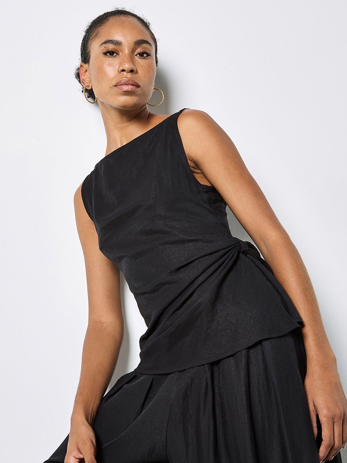 Image 5 of 5 of Apricot Apricot Side Knot Slash Neck Top