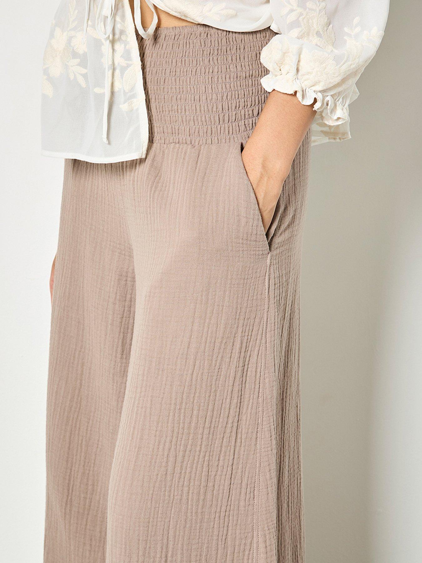 apricot-double-weave-cotton-wide-leg-trouserback