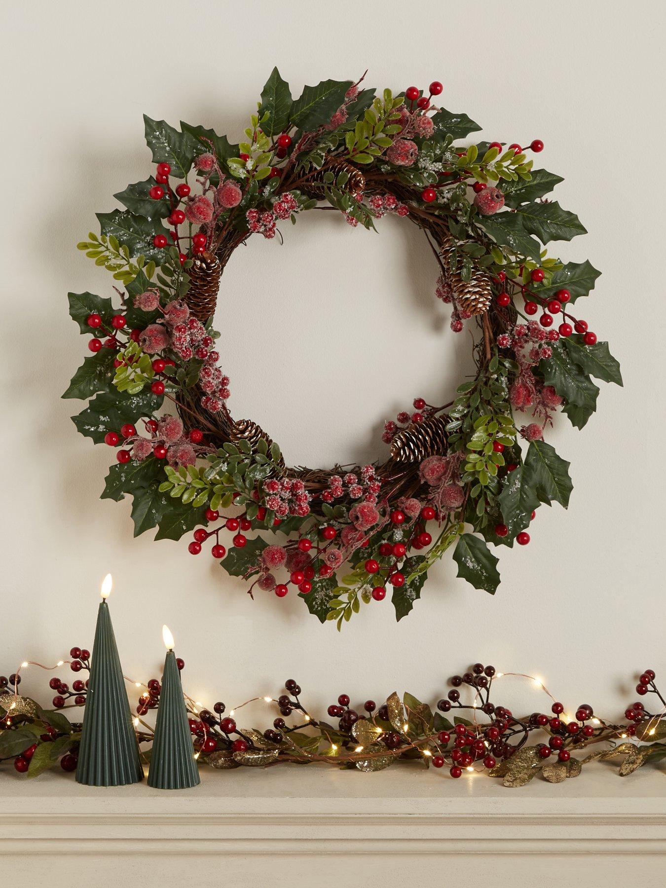 Heaven Sends Holly Berry Christmas Wreath