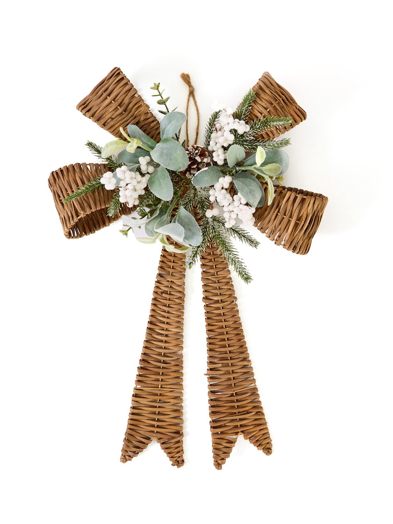 Image 2 of 4 of Heaven Sends Rattan Bow With White Berries
